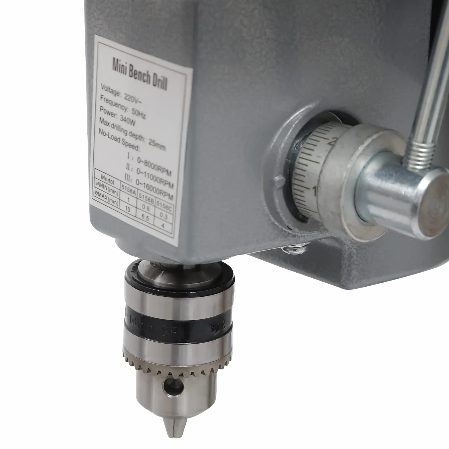 340W Mini Tavolo Trapano Elettrico, 16000RPM Portatile Mini Trapano a Colonna Fai da te 220V AC Bench Drill Macchina Trapano