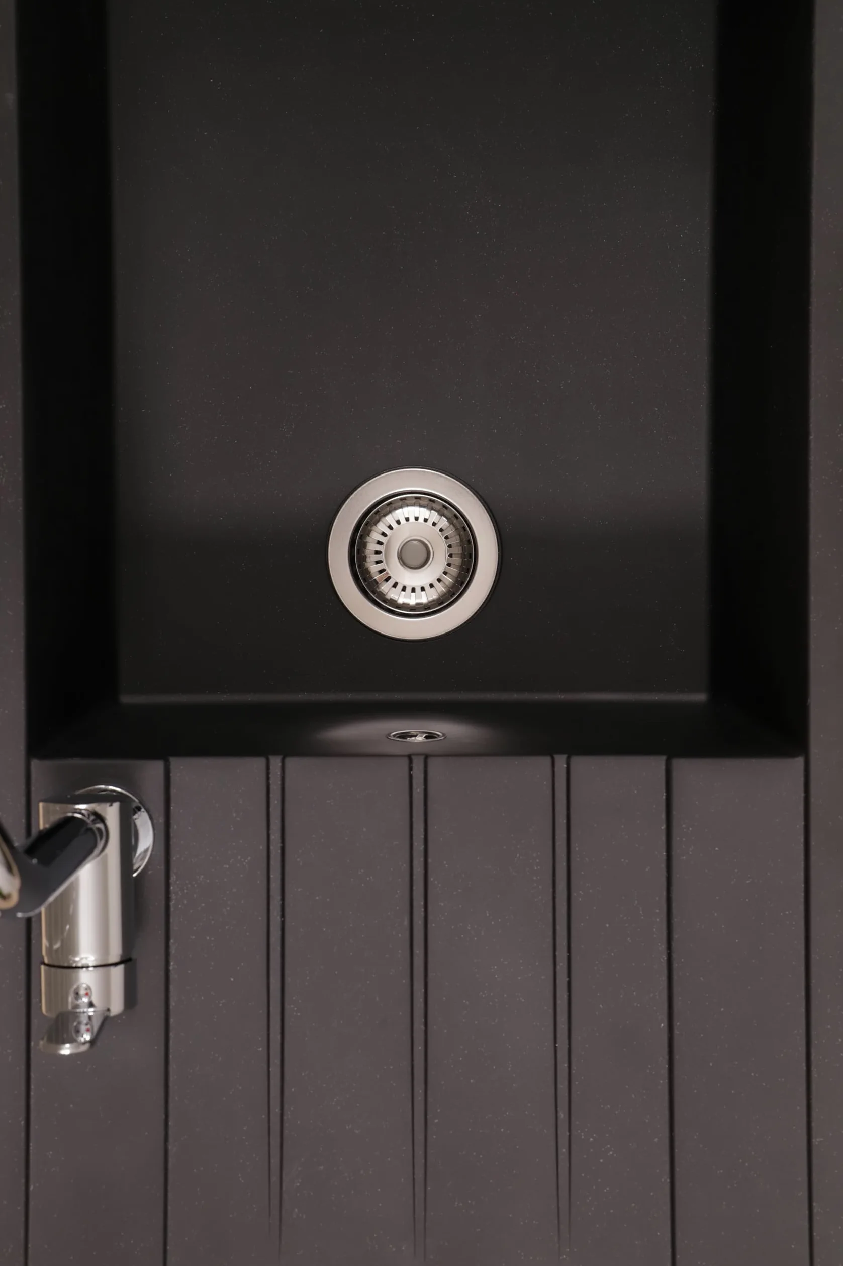Respekta Houston Lavello in Mineralite nero/Lavello da incasso a 1 vasca da 100 x 50 cm/Lavello adatto a mobili sottolavello a partire da 60 cm di larghezza / HOUSTON100X501BS