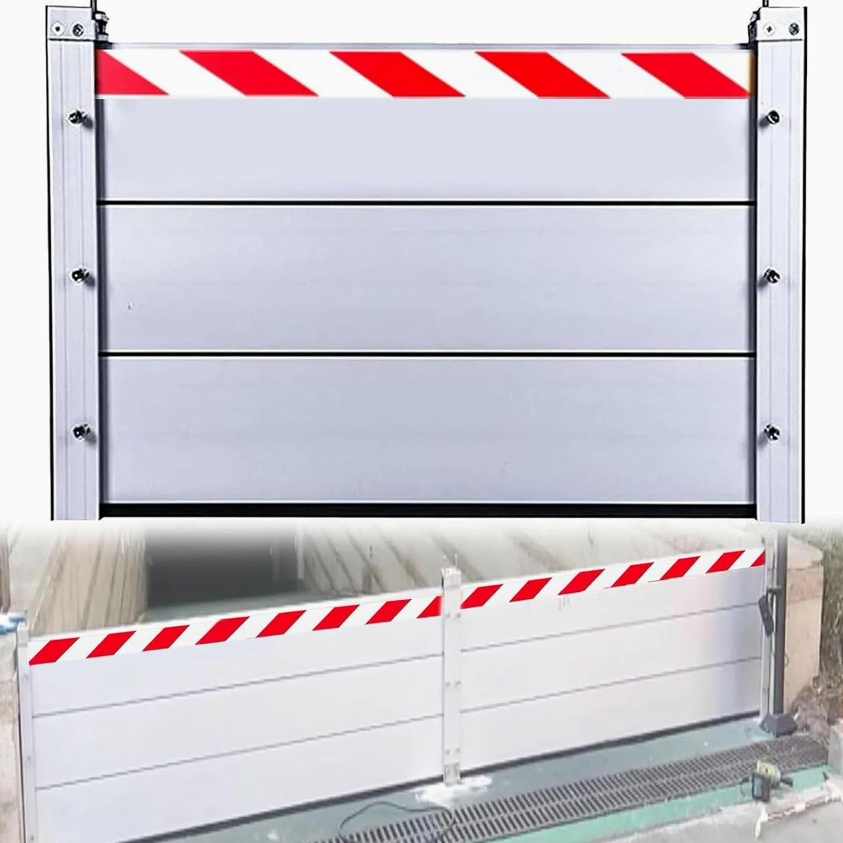 Barriera Antiallagamento Residenziale, Alluminio Paratie Antiallagamento, Barriera Antiallagamento Per Garage In Lega Di Alluminio, Impermeabile(100x40cm)