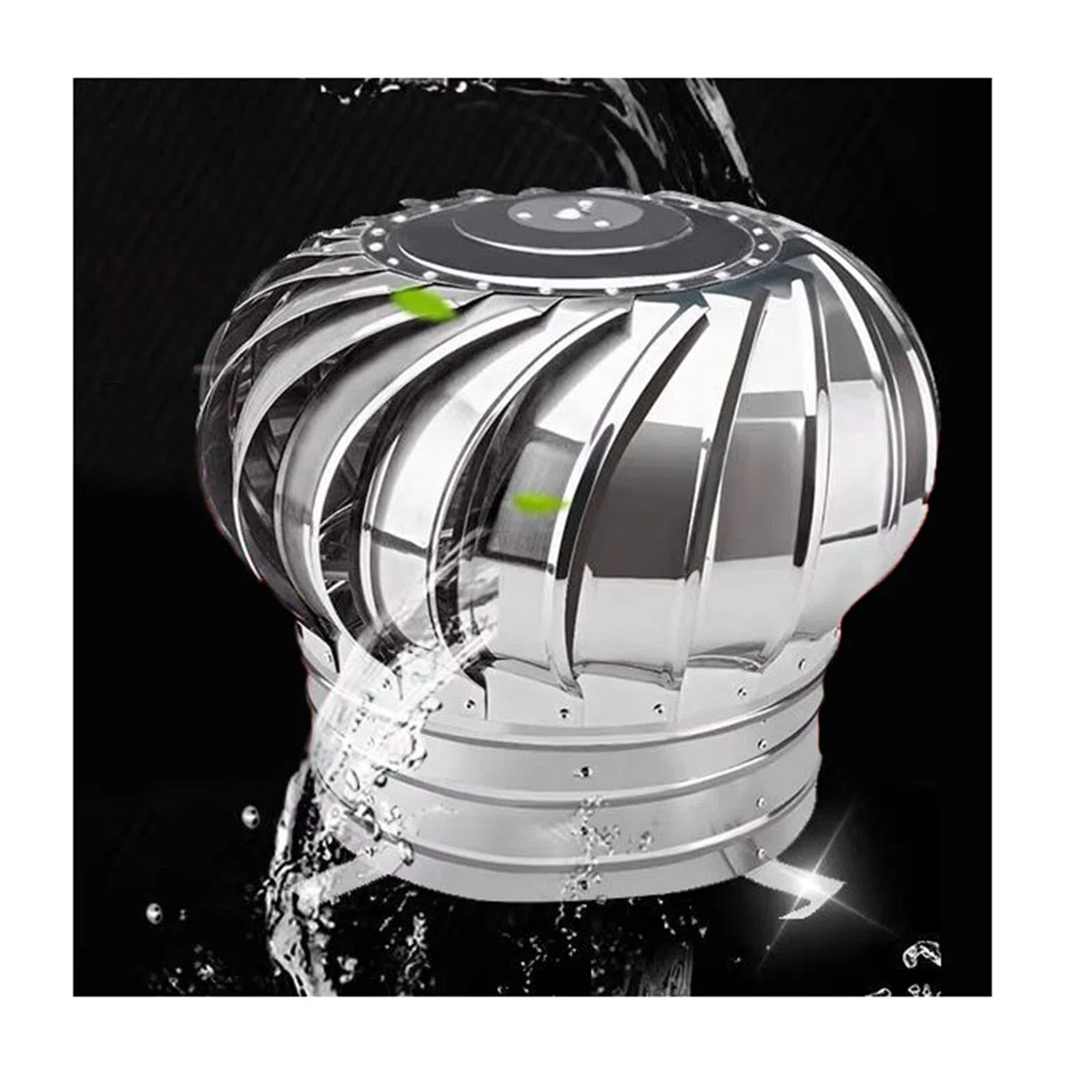 Ventilatore da tetto in acciaio inox, 500 mm, tappo anti-spifferi, copertura di ventilazione rotante per migliorare il flusso d'aria e soluzioni di ventilazione, durevole e resistente alle intemperie