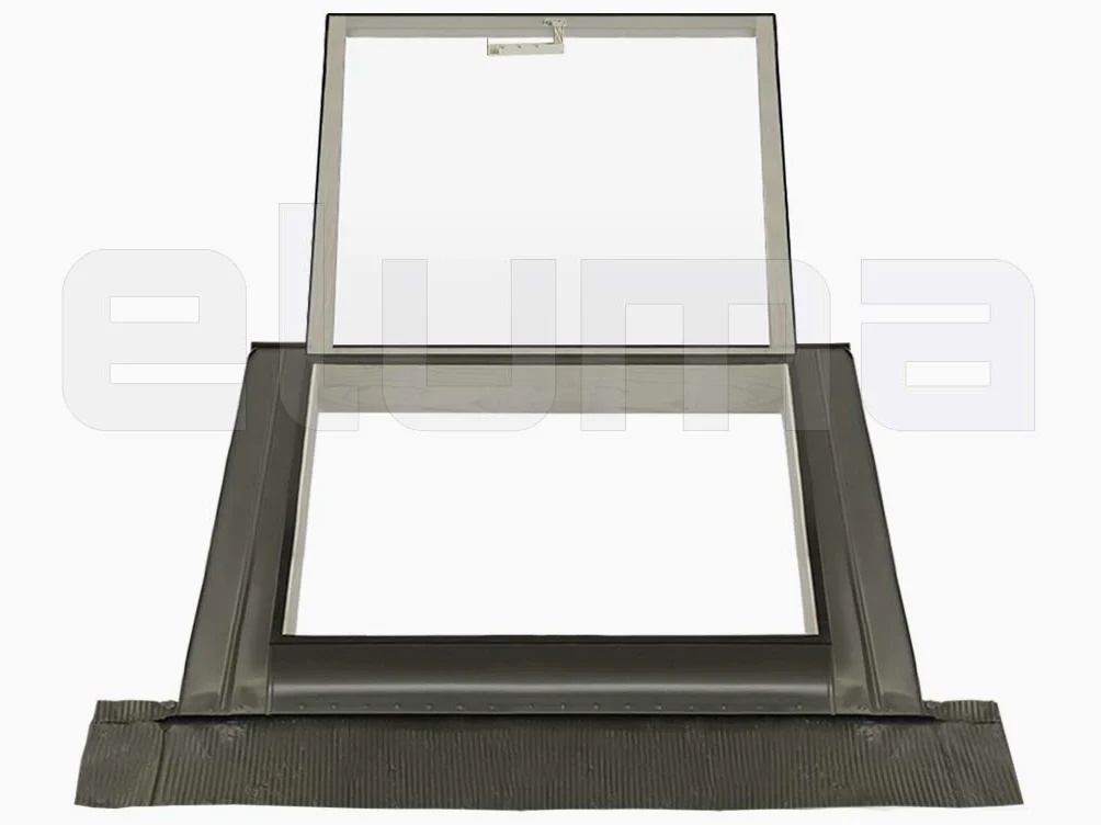 Lucernario, Finestra per tetto CLASSIC VASISTAS | Doppio vetro | Accesso al tetto | Made in Italy (100x64 Base x Altezza)