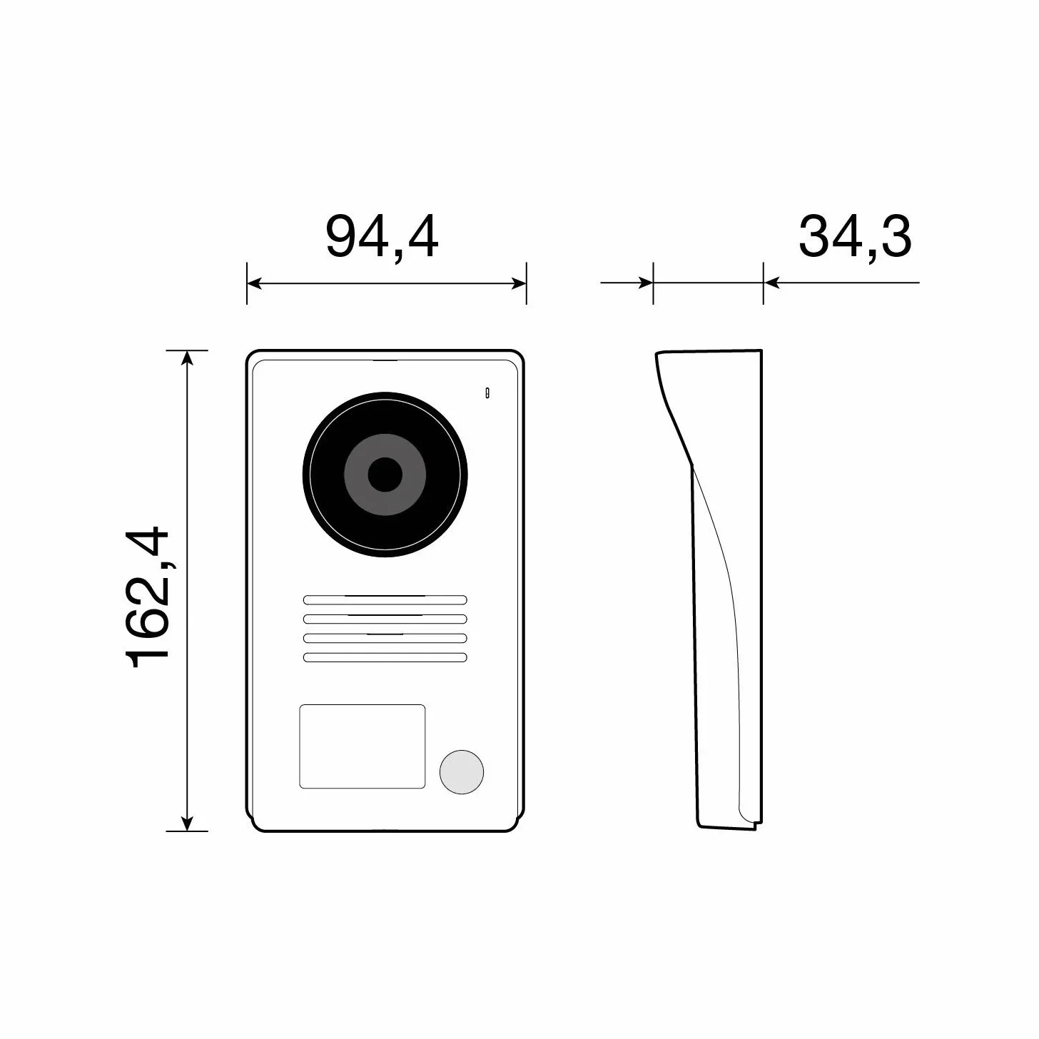 Vimar K40910 Kit Videocitofono Monofamiliare da Parete, Grigio la Targa e Bianco Il Monitor