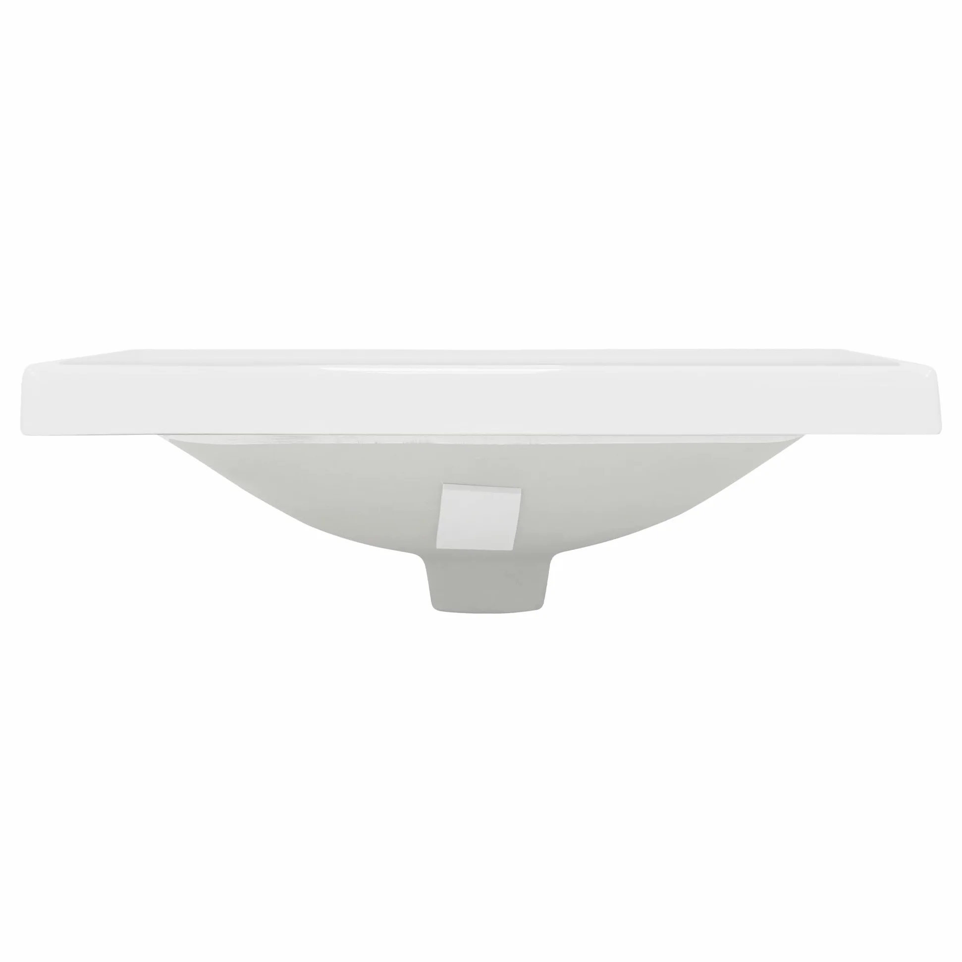 ML-Design Lavabo in Ceramica Bianca 51x15,5x41,5 cm Lavandino da Incasso Quadrato Moderno Bacinella Lavamani per il Bagno e Toilette Lavello con Scarico Standard Foro per Rubinetto e Troppopieno