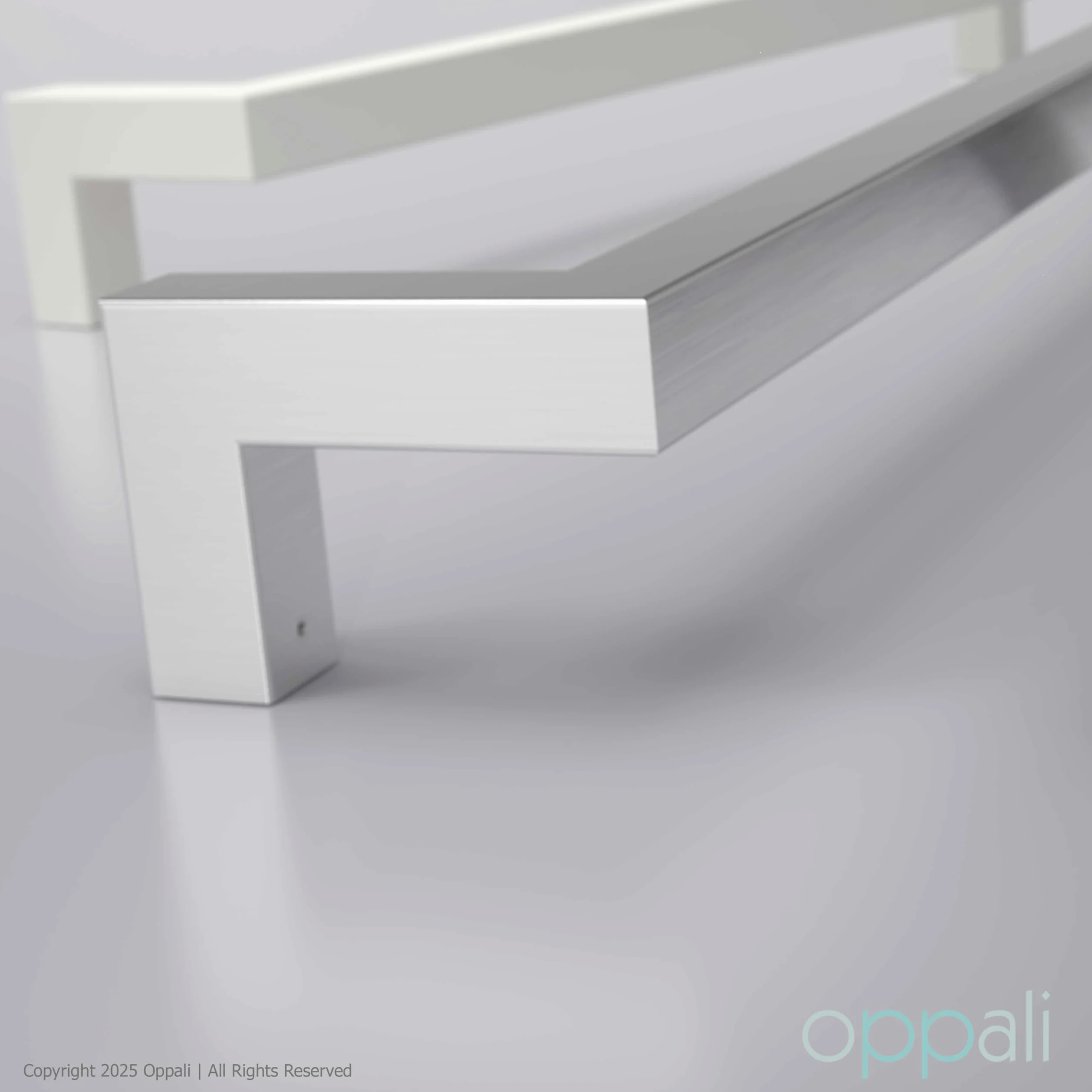 Maniglione per porta d’ingresso in acciaio inox 304 spazzolato Art.526 | Offset Pull Handle | T-Bar quadrato | 100cm Lunghezza totale