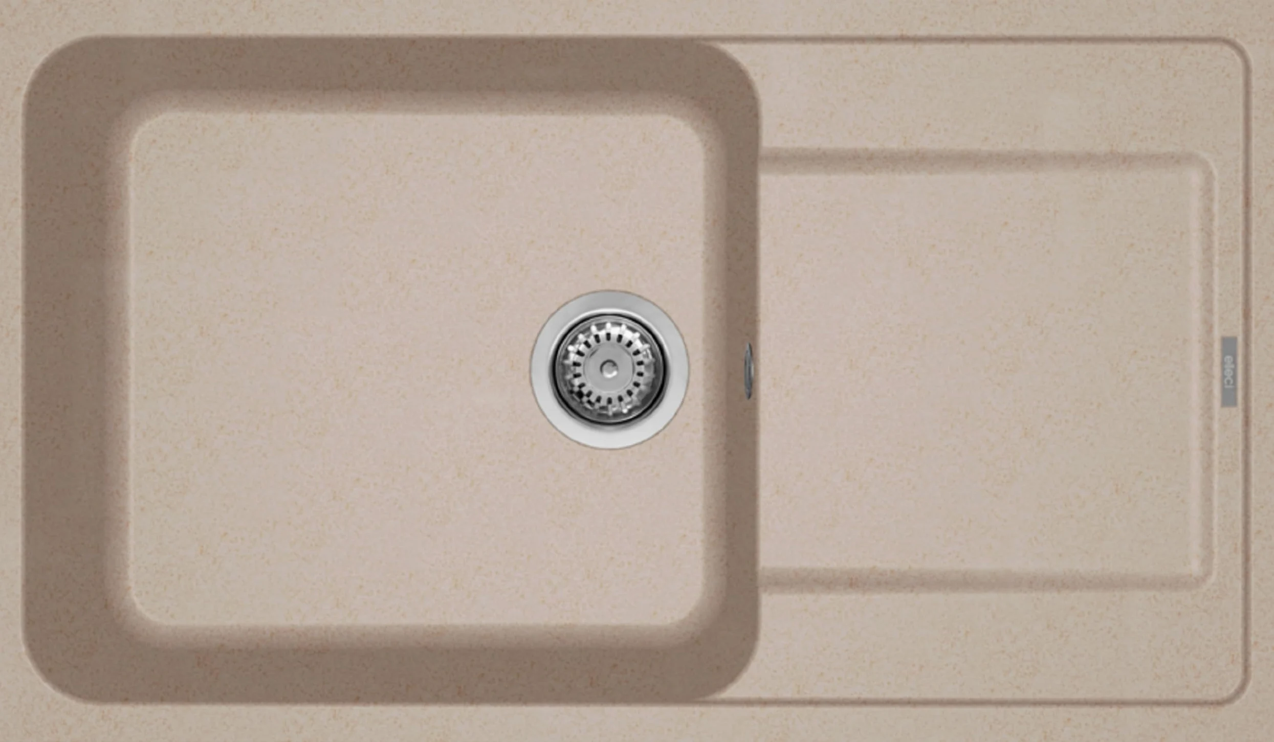 Elleci LG241051 Life 410 - Lavello da cucina, 1 vasca, 860 x 500 mm, Avena
