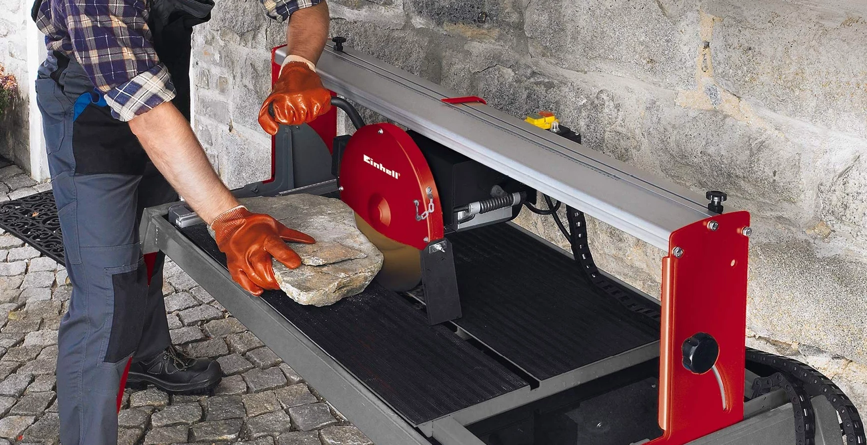 Einhell TE-SC 920 L Tagliapietre (220-240 V, 50 Hz, 2200 W, giri al min. 3000, taglio max 70x920 mm, incl. disco diamantato Ø 300)