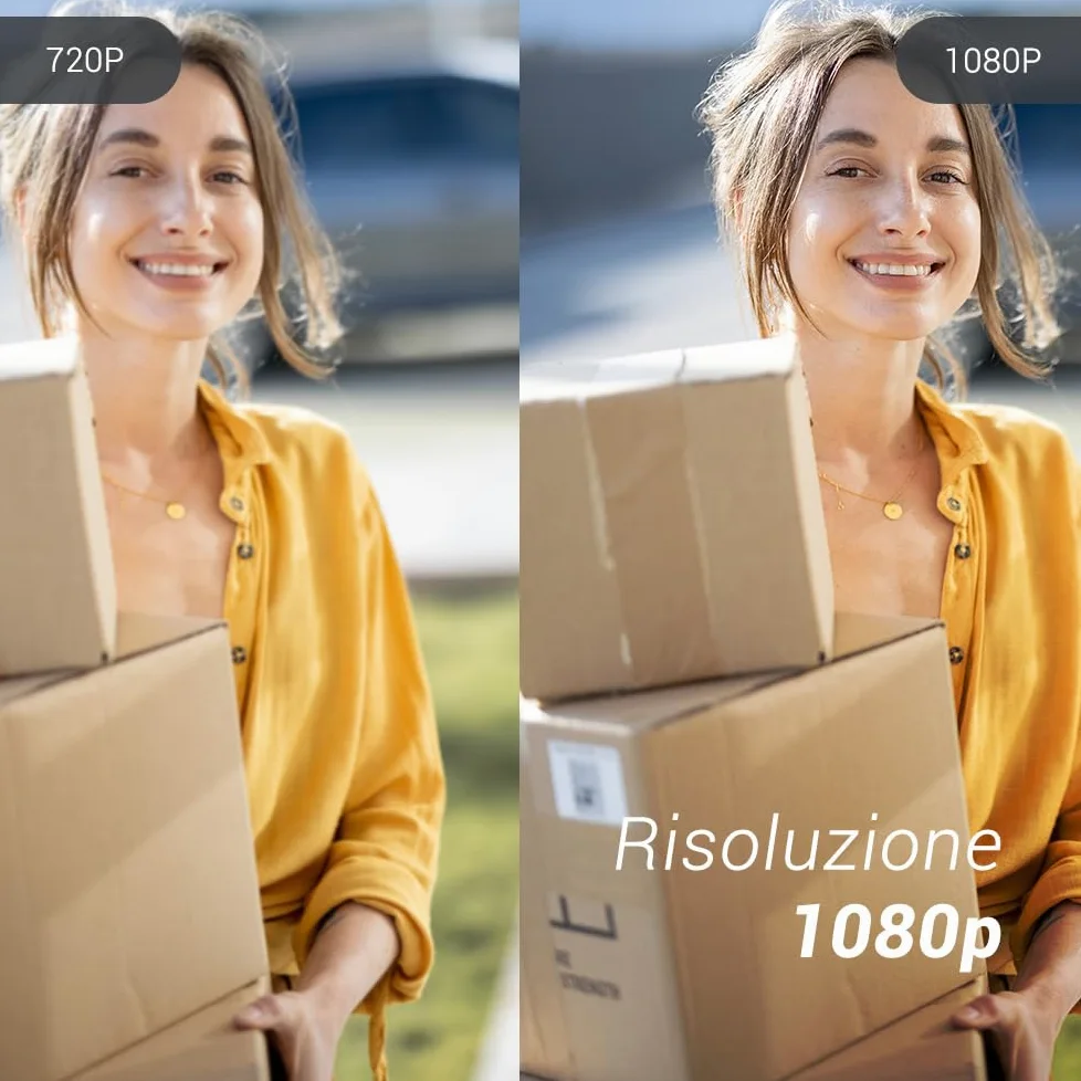EZVIZ HP5 Videocitofono Connesso, 7 Pollici Touch Monitor, 2 fili, Visione Notturna, Apertura da remoto, Full HD, Apertura RFID, Impermeabile, Dual Band