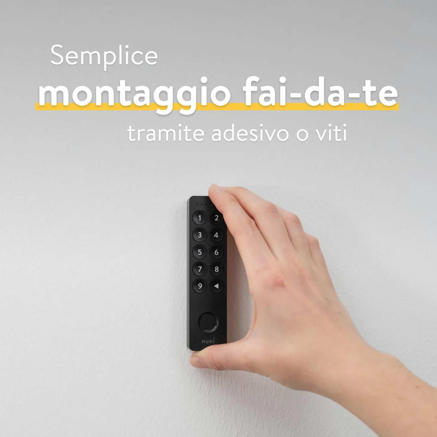 Nuki Keypad 2 Apri la porta in modo rapido e confortevole, tramite un codice o la tua impronta digitale, Il Keypad è l'accessorio ottimo per la Nuki Smart Lock, Bluetooth
