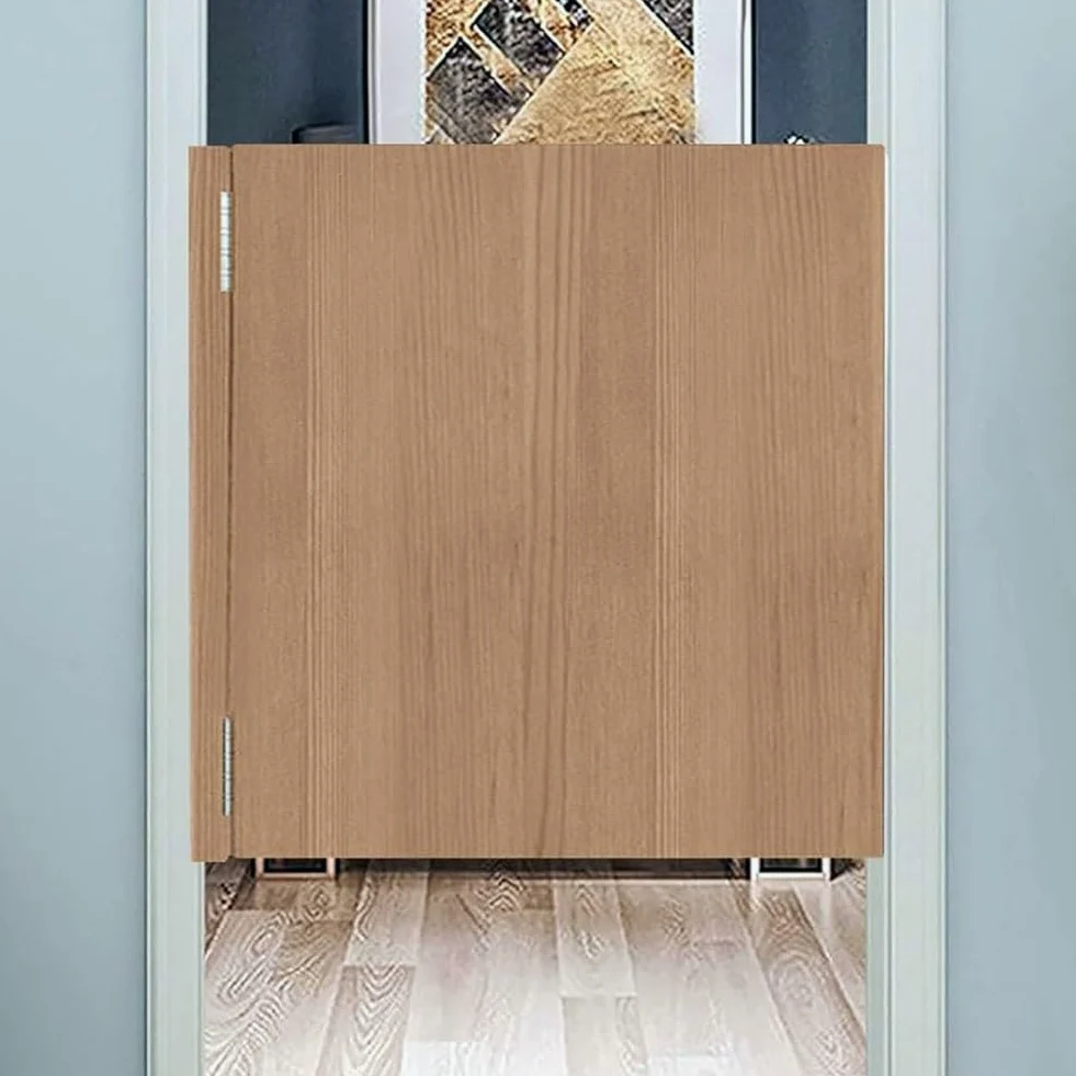 Porta a Battente in Legno di Pino per Saloon, Include Cerniere, Porte Singole a Metà per Cucina, Negozio, Ingresso, Divisorio, Pub(W90xH90cm(36x36in))
