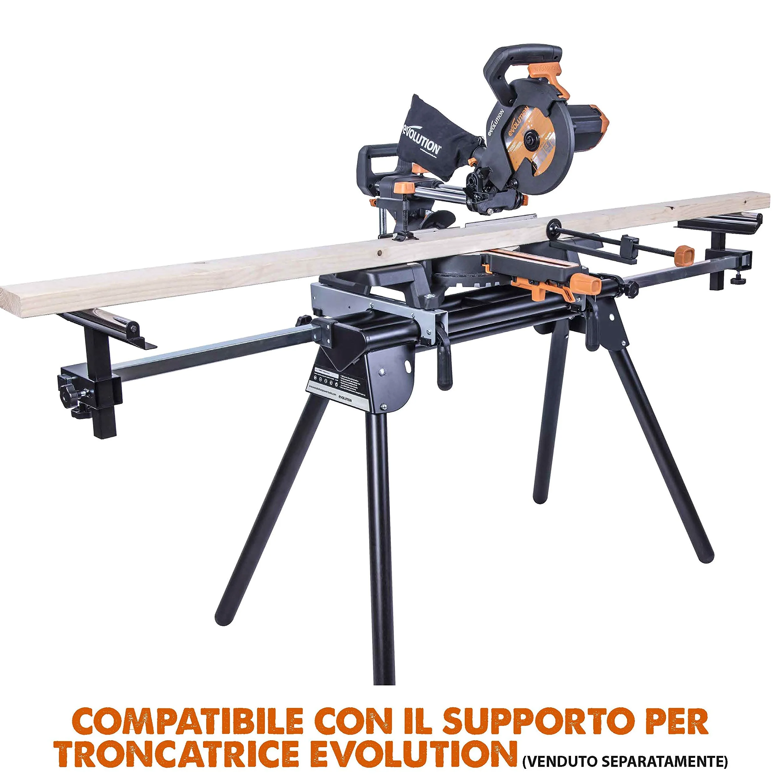 Evolution Power Tools 048-0032A R210SMS-300+ Troncatrice Radiale Scorrevole Multi-Materiale 210 mm con Pacchetto Plus, 230 V