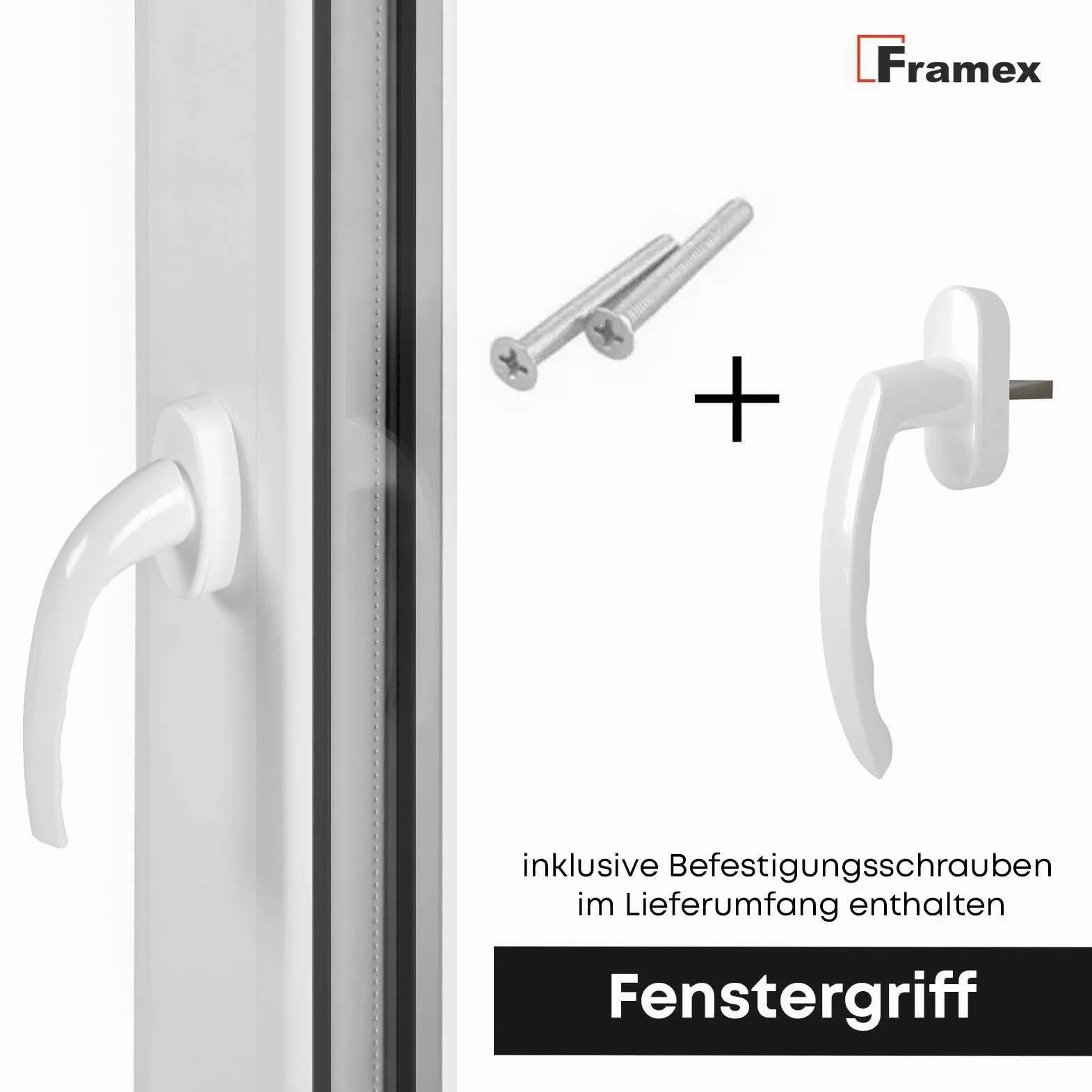 Finestra Seminterrata Piccola in PVC Bianco, Larghezza x Altezza 100 x 50 cm (1000 x 500 mm), Doppi Vetri (32 mm), Anta-Ribalta, Girevole DIN Destra – Premium