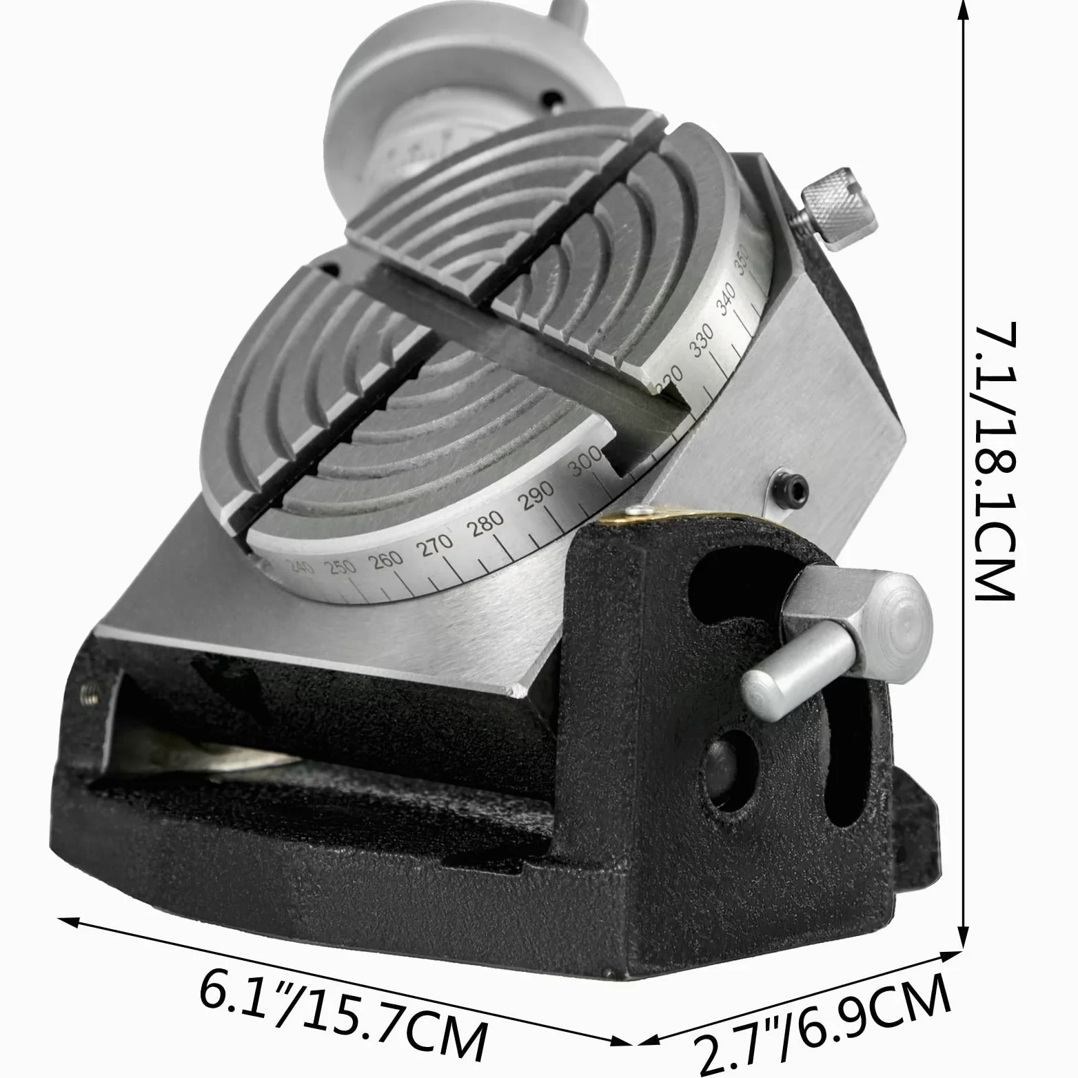 BestEquip Tavola Rotante TSK4 Tavola Rotante Verticale Orizzontale con Piastra Divisoria 100mm/4pollici 4 Slot per Fresatrice per Foratura Fresatura con Chiavi e Viti, Argento