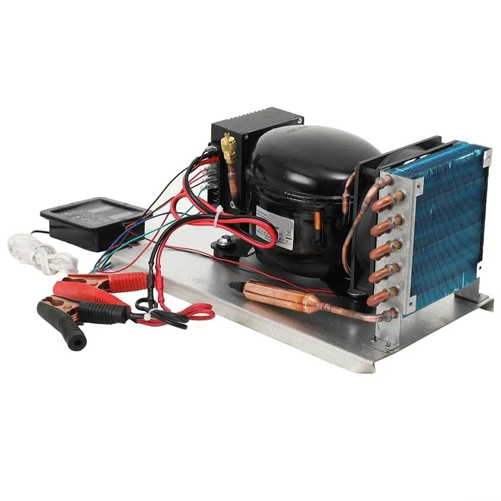BD25HC Compressore Frigorifero DC | 12-24V con controllo solare della temperatura | Raffreddato ad aria per la refrigerazione automobilistica e nautica | Unità di raffreddamento efficiente