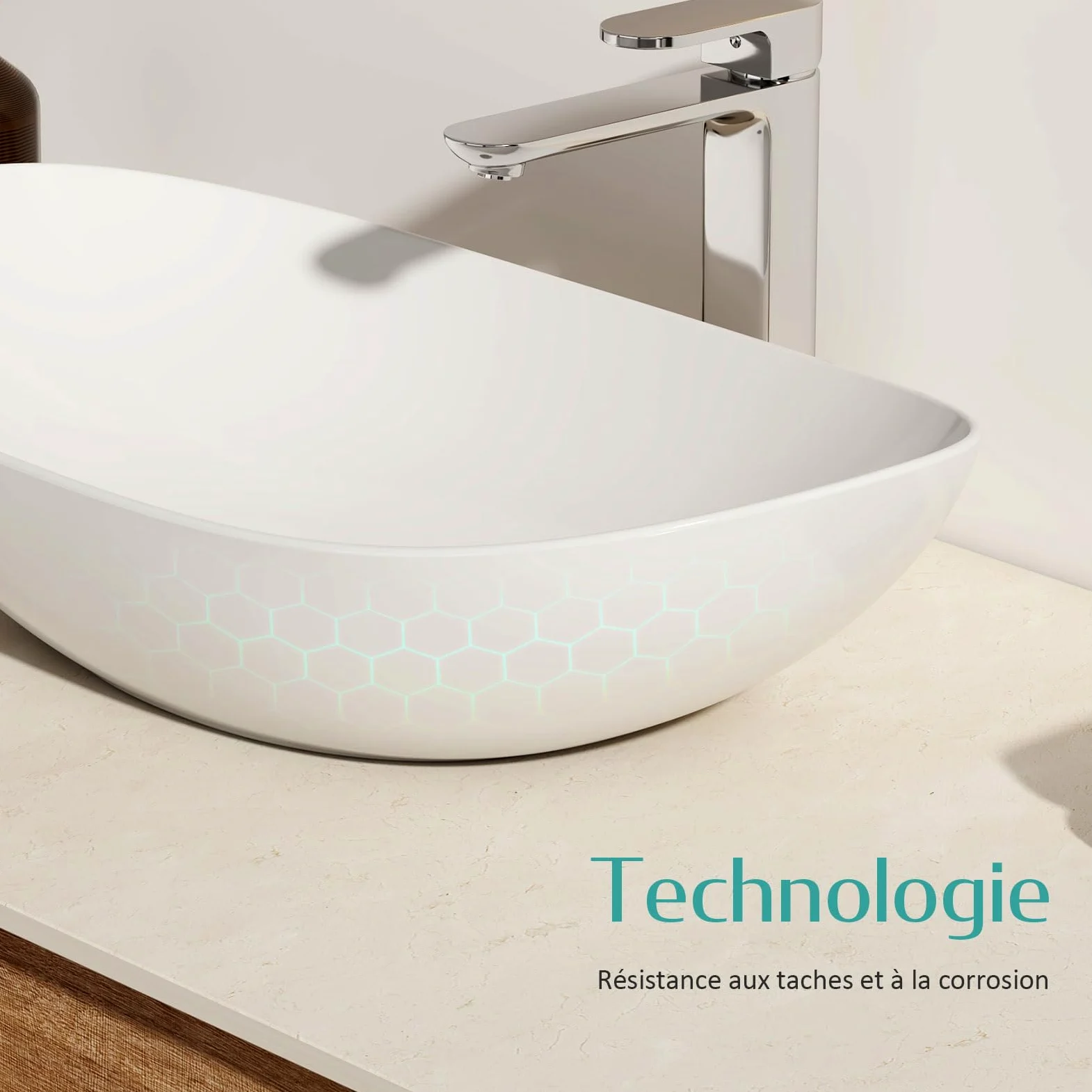 EMKE Lavabo da Appoggio Ovale 35×27×11cm, Vasca in Ceramica per Bagno e WC Ospiti, Mini Lavabo Piccola, Bianco