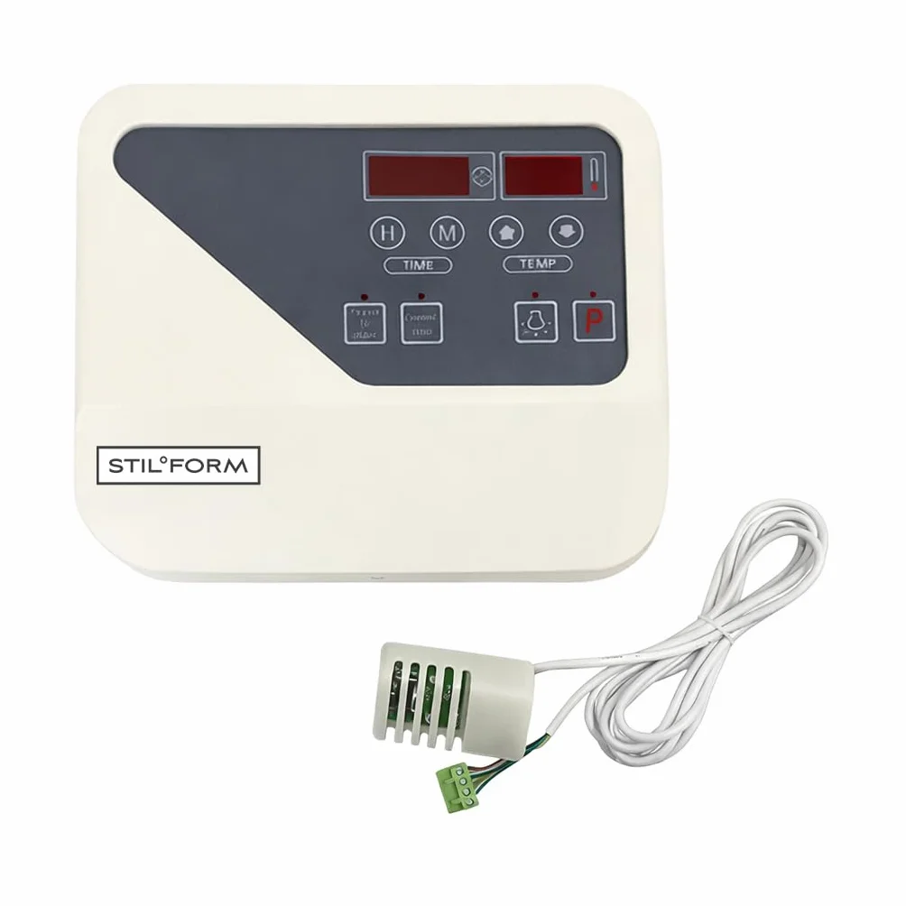 Thermolux Stufa per sauna 4,5 KW con funzionamento touch senza pietre per sauna, riscaldatore elettrico finlandese Gunmetal, riscaldatore elettrico sauna
