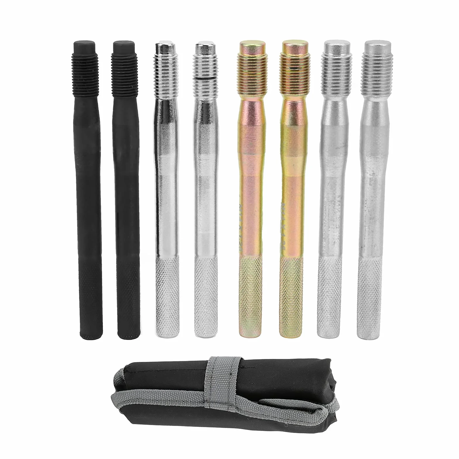 Perno di Allineamento Perno Ruota Set 8 Pezzi Perno di Allineamento Perno Ruota per Auto Lega di Acciaio Strumenti di Posizionamento di Fissaggio M14x1,5/1,25 M12x1,5/1,25 per la Maggior Parte del
