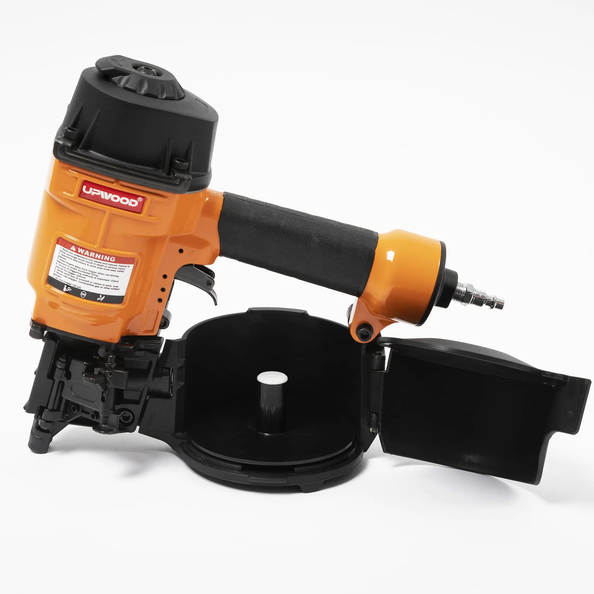 CN55 Chiodatrice pneumatica a bobina, pistola per chiodi a bobina da 1 pollice a 2-1/4 di pollice a 15 gradi Chiodatrice per recinzioni a tiro rapido Chiodatrice pneumatica per cornici a bobina
