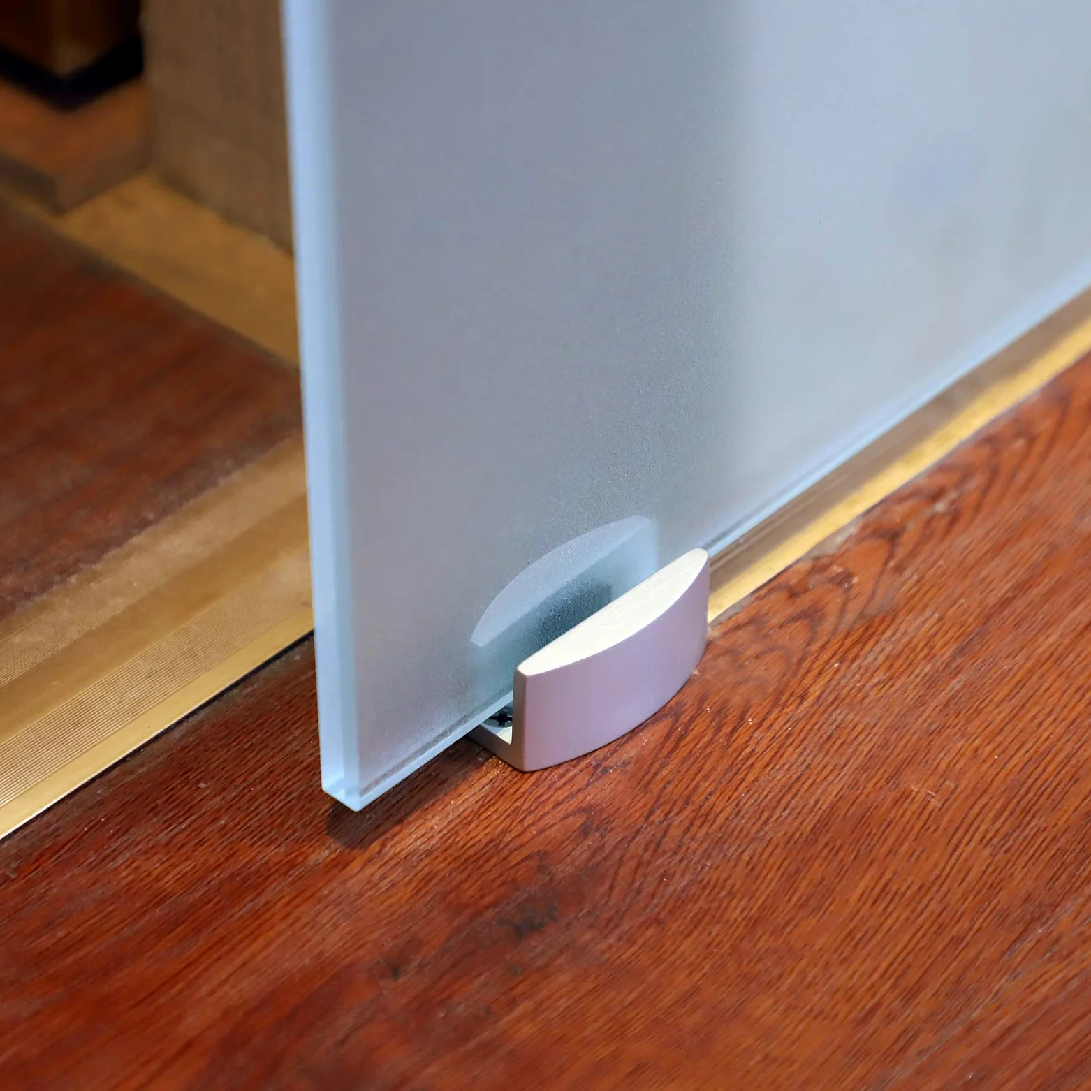 HOMCOM Porta Scorrevole Interna in Vetro Smerigliato e Satinato con Binario B2 e Maniglia per Bagno Cucina Studio Vetro 205x 90x 0,8cm