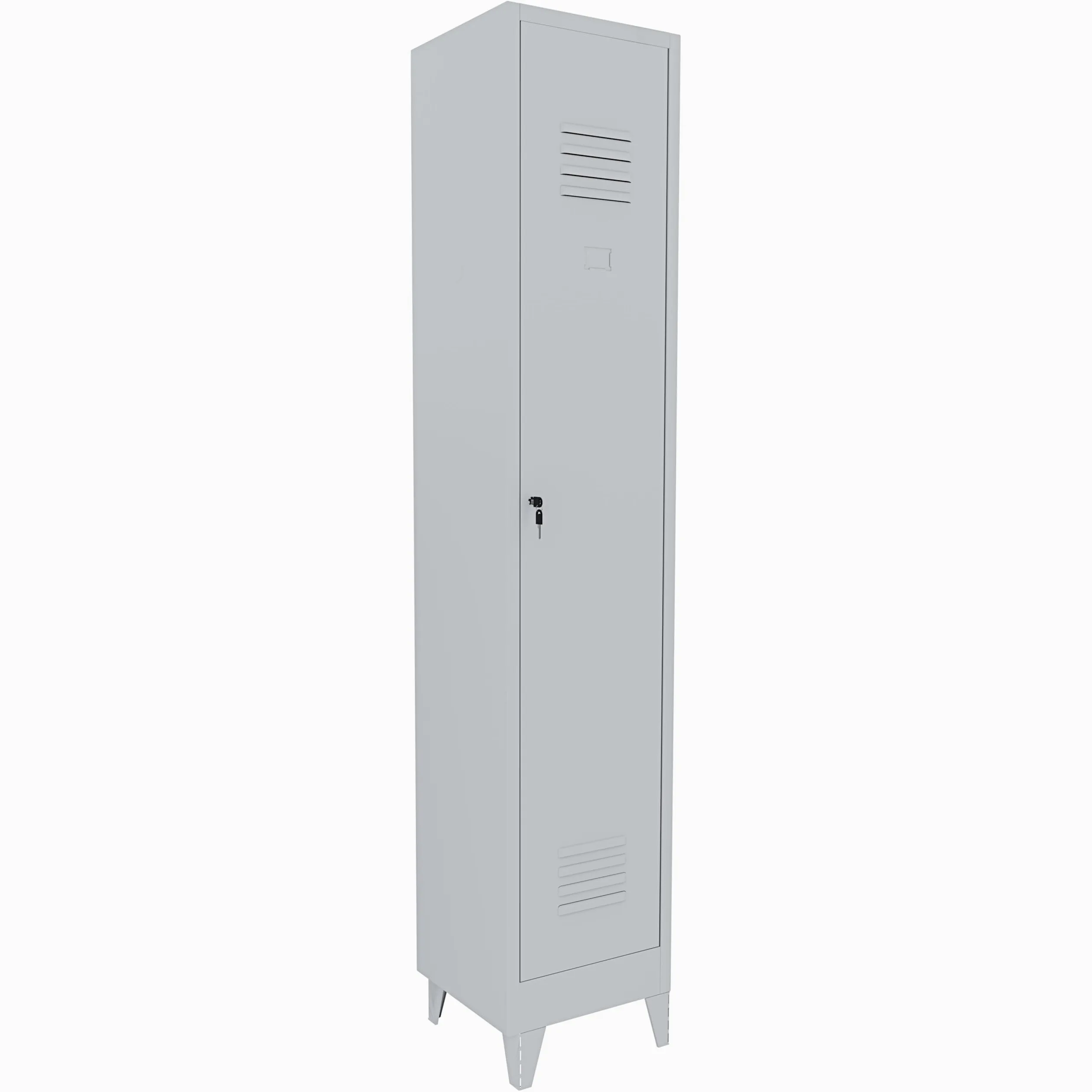 Armadietto Spogliatoio Armadio 1 Anta Slim Sporco Pulito In Lamiera Di Acciaio Salvaspazio Con Chiave Ripiano Appendiabiti Porta Cartellino Per Interno Lavoro Piscina Casa 180 x 34 x 36 Cm Grigio