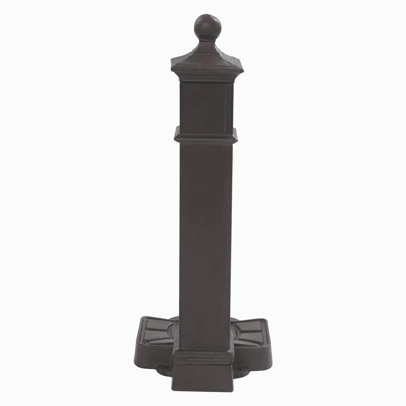 Colonna d'acqua marrone ruggine per esterni, con rubinetto, fondo autoportante, colonna d'acqua retrò, per giardino, fattoria, salice, cortile, 33 x 29,5 x 74 cm