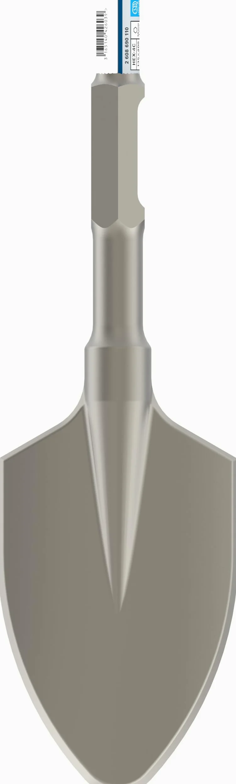 Bosch 1x Scalpello a spatola PRO Hex 30-4C, arrotondato (per Terreno, Ghiaia, Ø mm, Professional Accessorio Sezionatori)