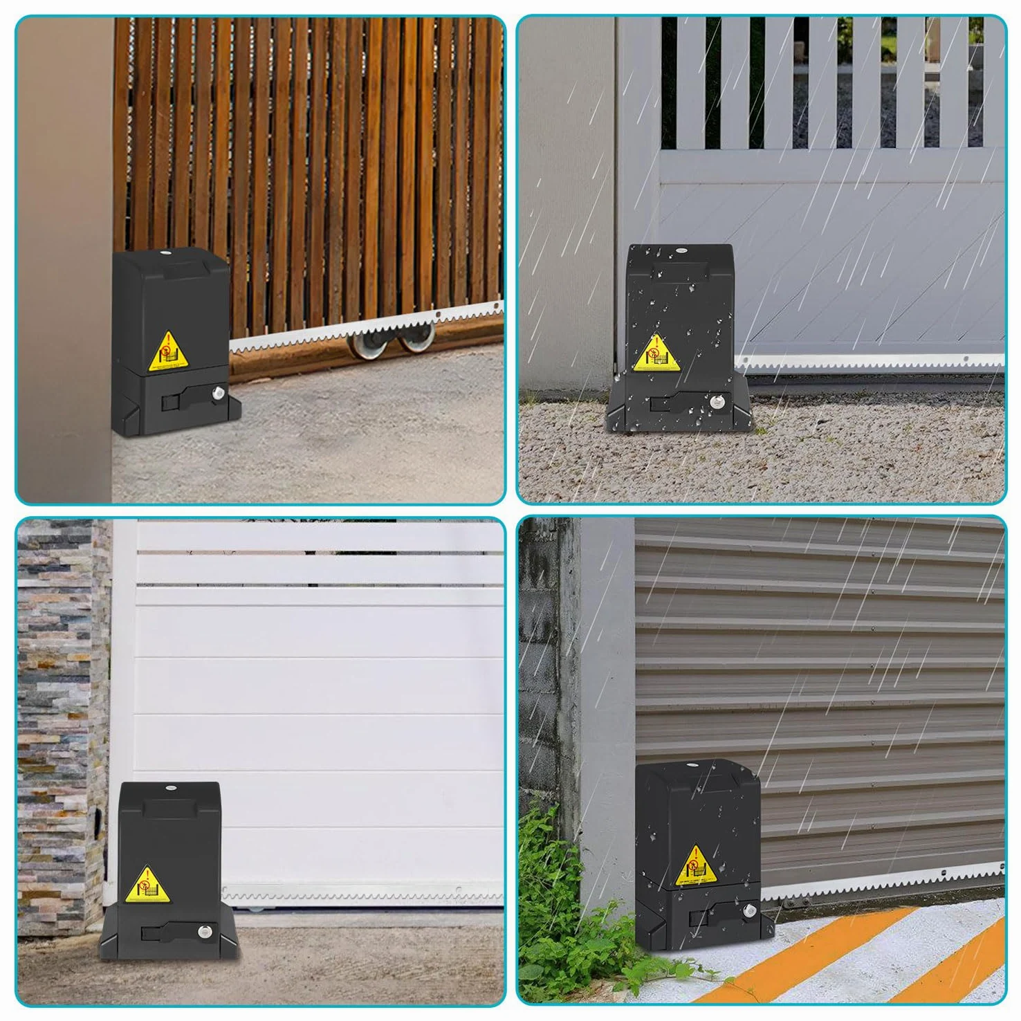 Sonnewelt Azionamento scorrevole da 370 W, set apriporta da garage con 2 telecomandi, lunghezza cancello 12 m, 8 cremagliera in acciaio, apriporta fino a 800 kg, automatico per hotel, fabbrica