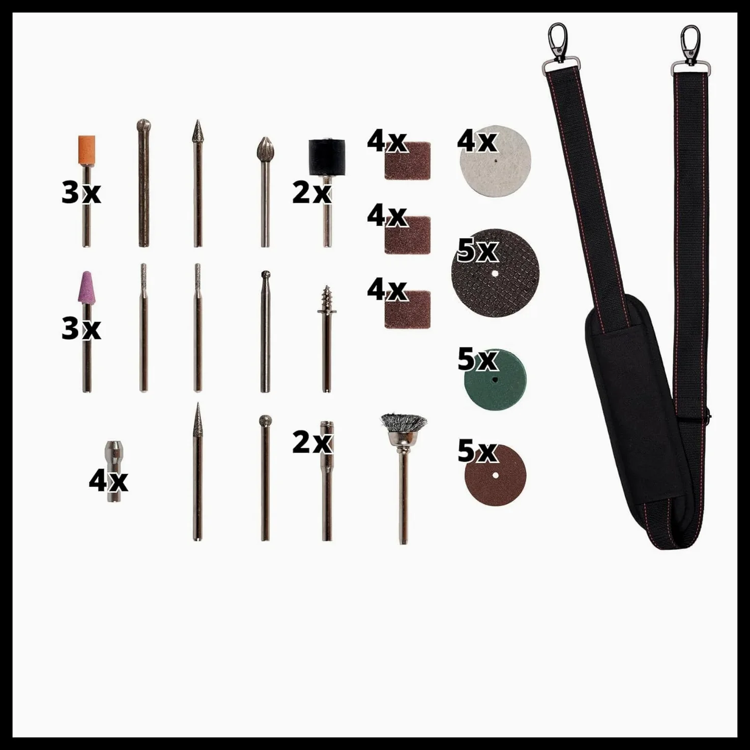 Apparecchio di rettifica/incisione a batteria Einhell TE-MT 18/34 Li Solo Power X-Change (18 V, albero 92 cm con perno per incisione, regolazione giri, incl.set accessori di 55 pz., senza batteria)