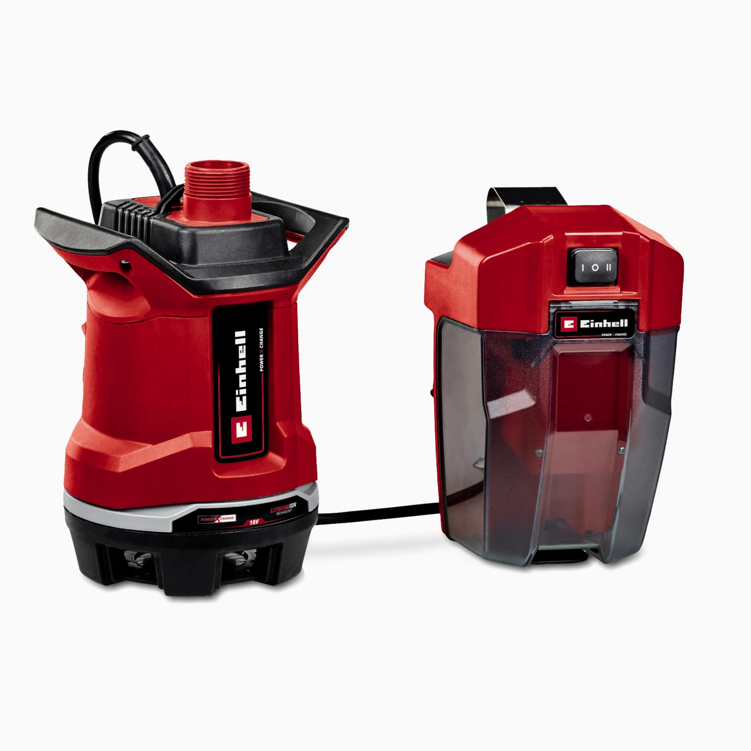 Pompa per acque scure Einhell a batteria GE-DP 18/25 Li-Solo Power X-Change (18 V, 7.500 l/ora, prevalenza di 5 metri, 2 modalità di potenza, batteria esclusa)