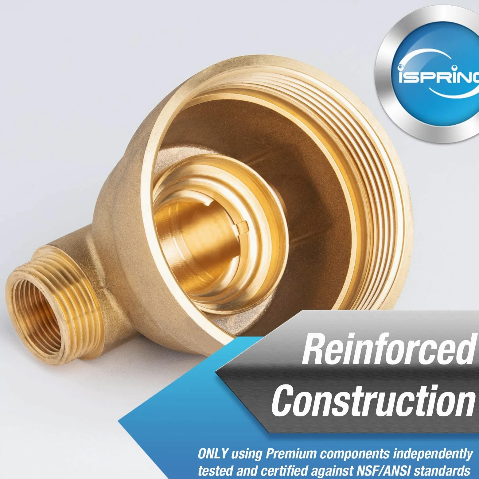 iSpring WSP100ARB - Filtro dell'acqua per sedimenti centrifugato, riutilizzabile, con modulo di lavaggio automatico touch-screen e raschietto per alloggiamento integrato, alloggiamento superiore in