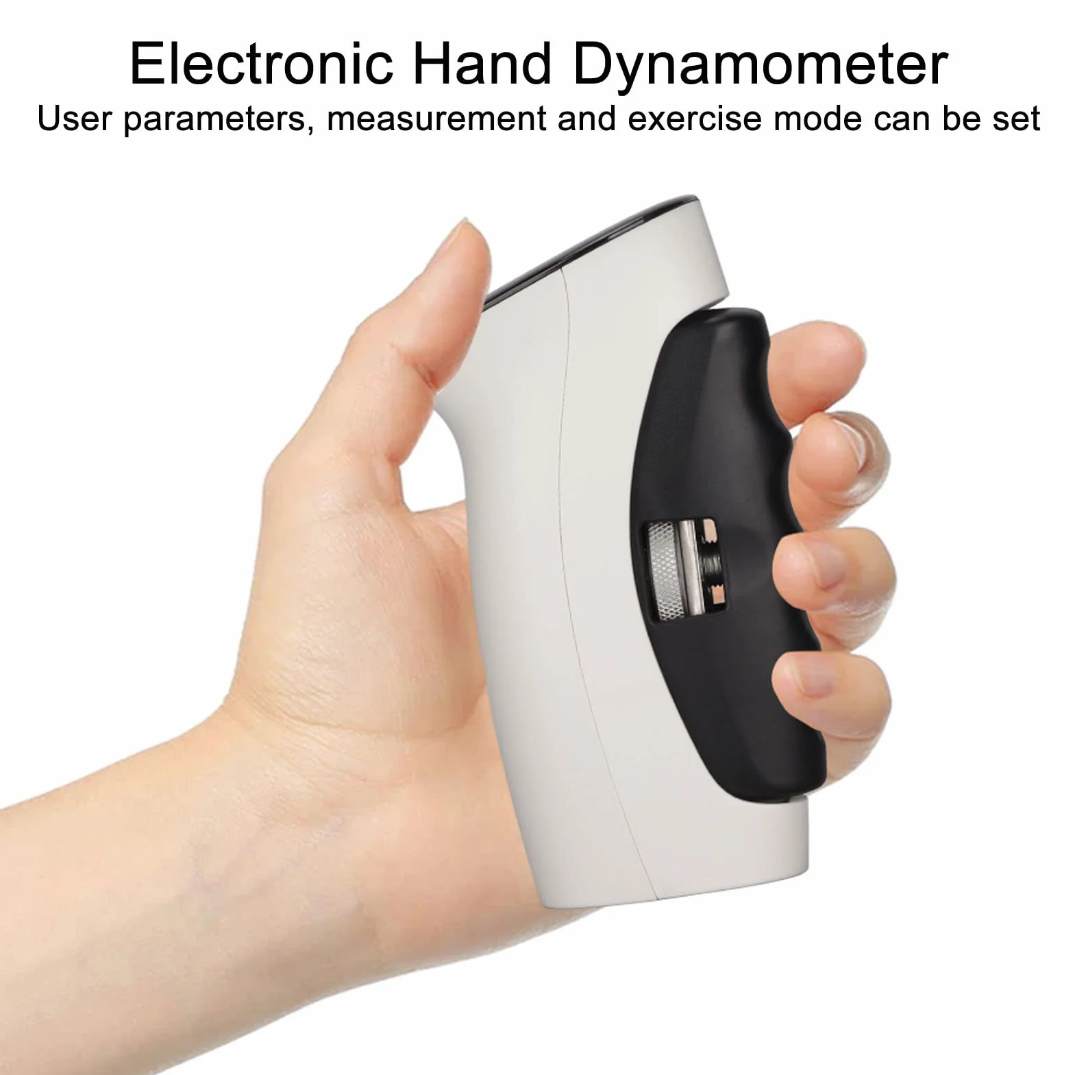 Fockety Dinamometro Digitale per Le Mani, Tester elettronico Regolabile della Forza della Presa con Display a LED e Distanza Regolabile dalla Presa, rinforzatore della Presa per Le Mani.