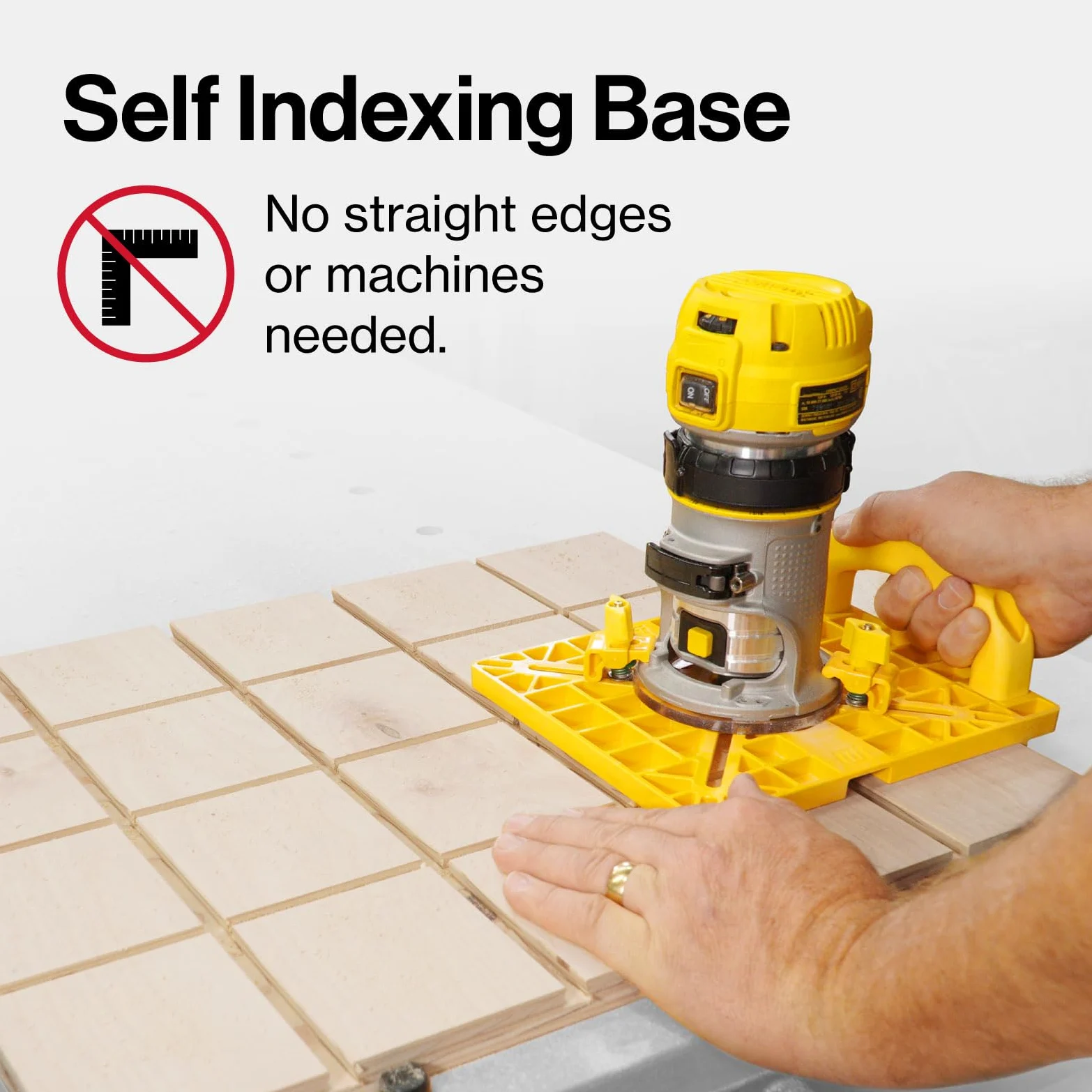 MICROJIG MatchFit Grid Routing Guide – Strumento di precisione per binari di bloccaggio a coda di rondine, installazione facile, design autosindicizzante, compatibile con router | Kit completo per