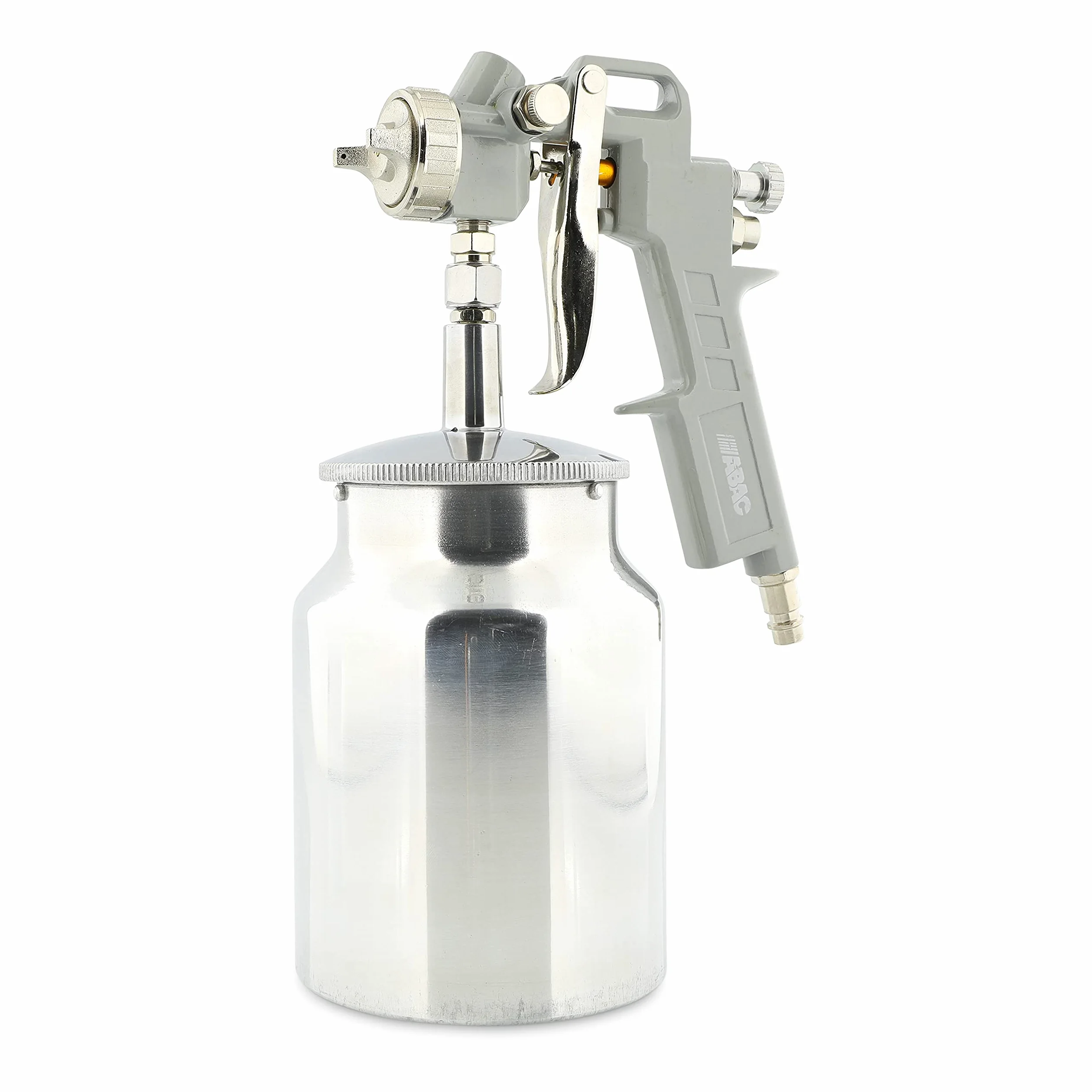 ABAC Kit Accessori per Compressore 8 Pezzi G-810AL, Inclusi Gonfiagomme con Manometro, Pistola di Soffiaggio, Pistola a Spruzzo per Vernice 1L, Pistola di Lavaggio 0.9L, Tubo a Spirale 5 m