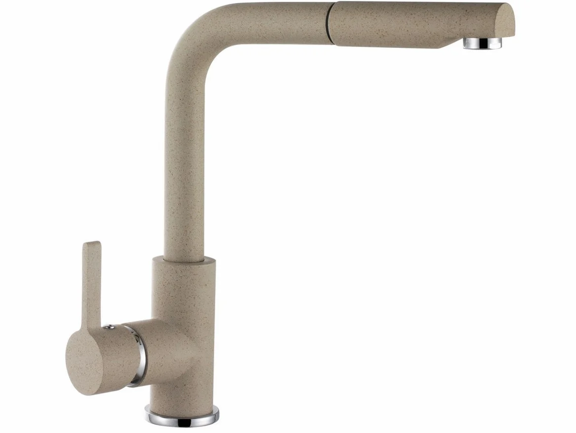 Rubinetto Miscelatore Ellci Ebro MGKC0251 con Doccetta Estraibile G51 Avena Granitek