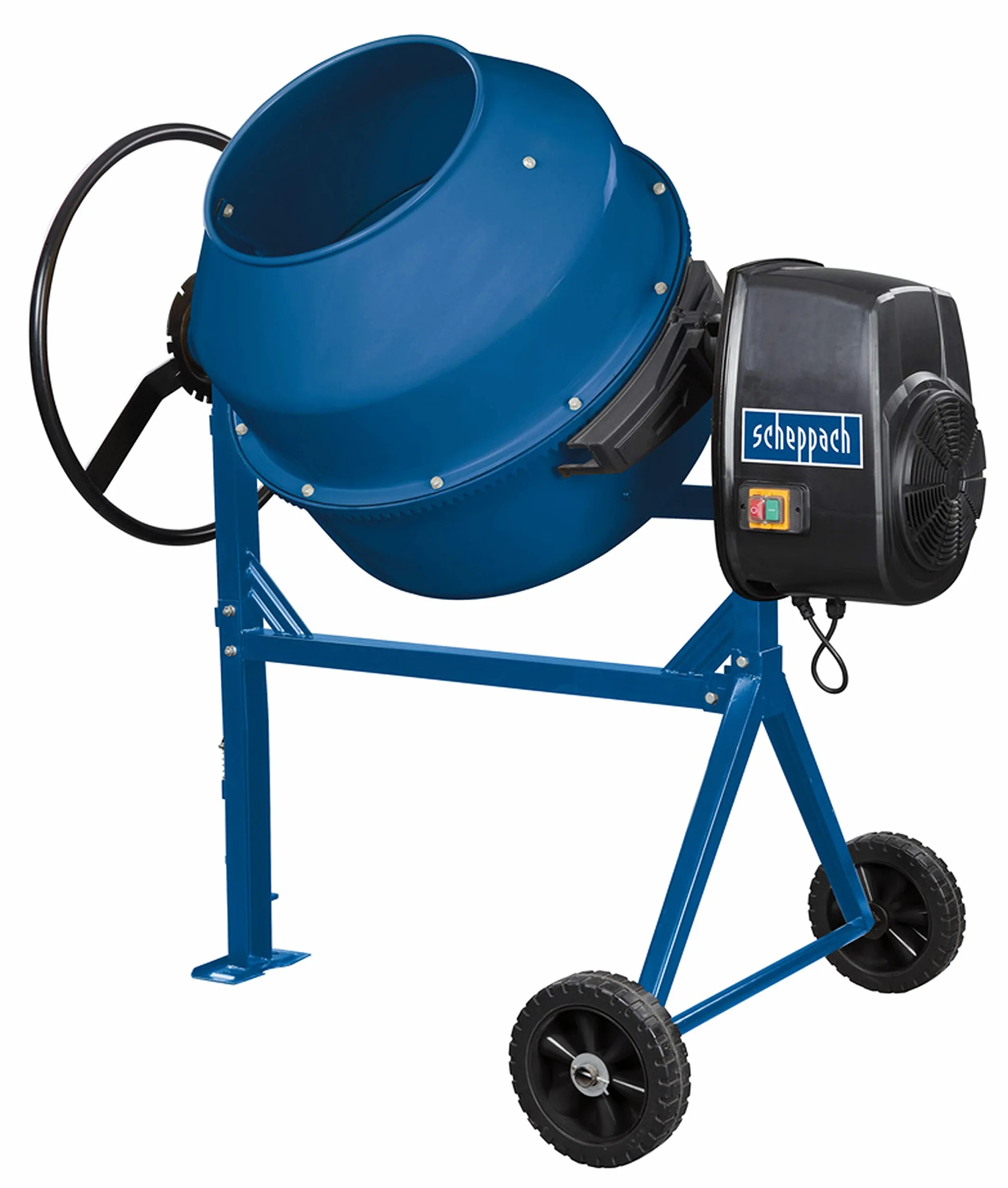 Scheppach Miscelatore per calcestruzzo MIX160 (650 W, capacità 160 L, velocità di rotazione 29,5 min-1, durevole e robusto, ingranaggi in ghisa)