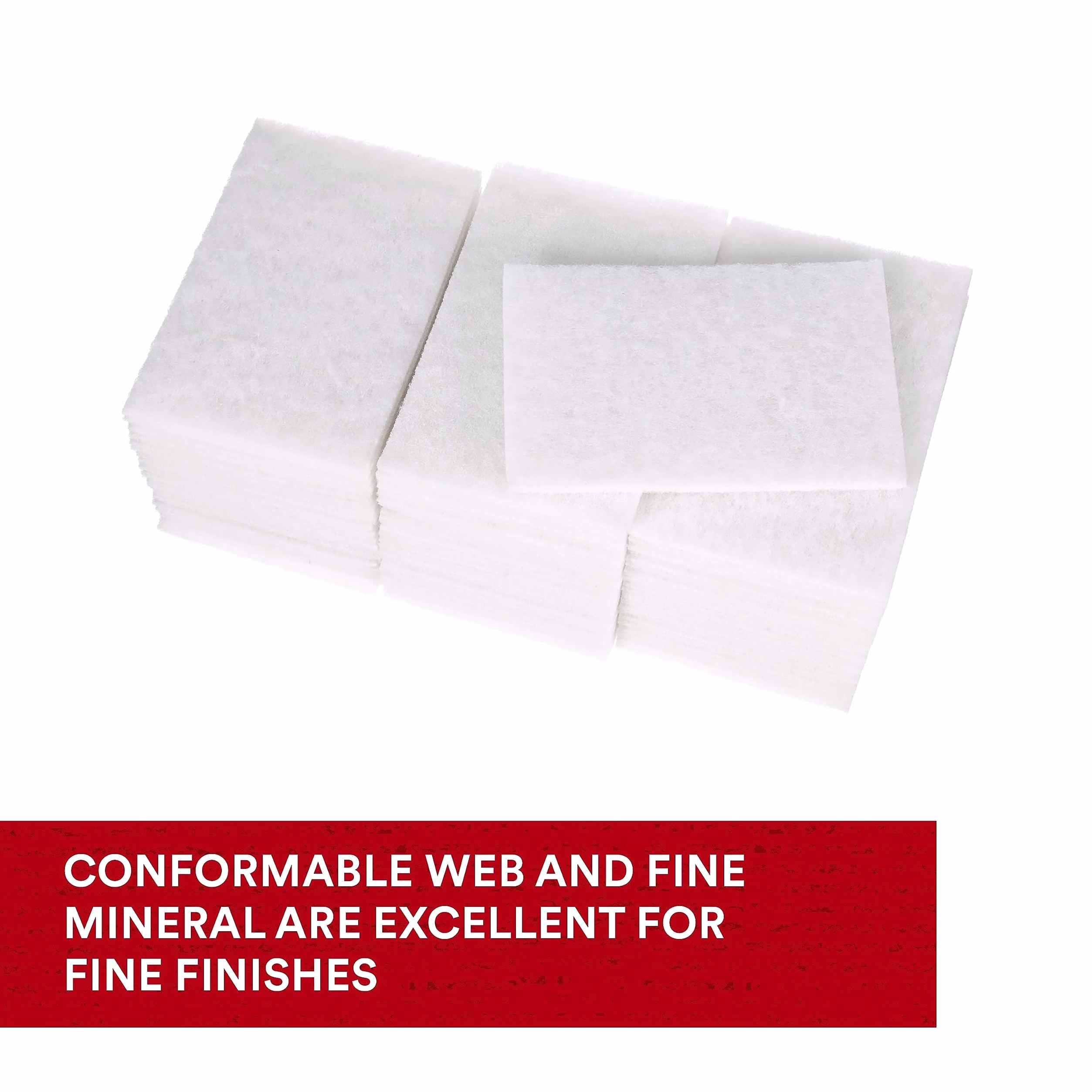 3M Scotch-Brite(TM) Panno per pulizia a mano 07445, in silicato di alluminio, lunghezza 22,86 cm x 15,24 cm larghezza, colore: bianco (confezione da 20)