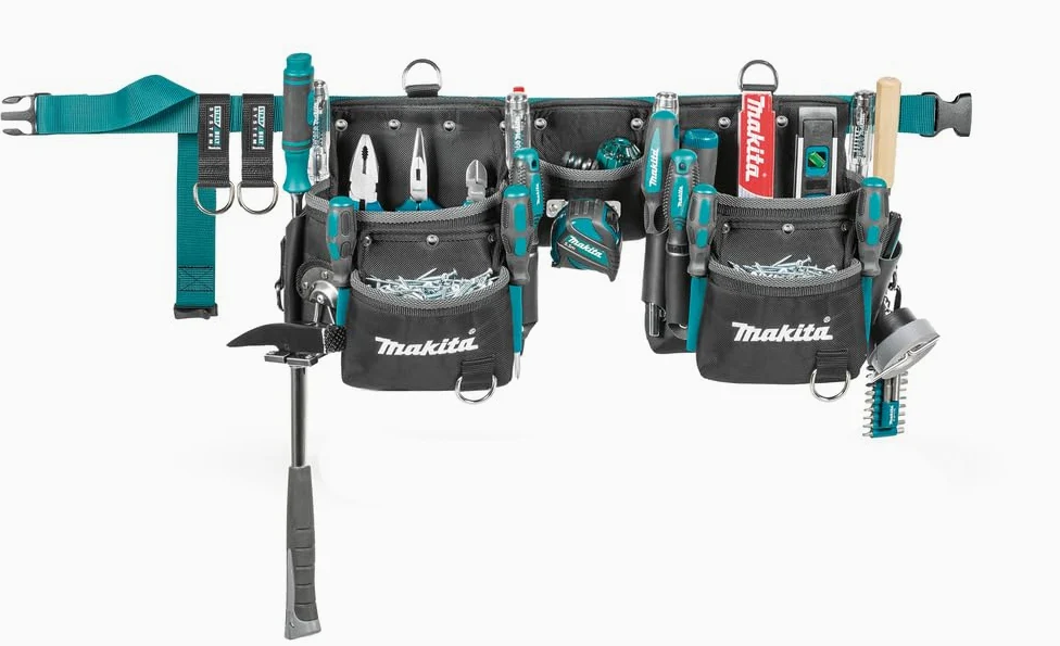 Makita E-15229 Set Cintura Portautensili Porta Attrezzi 3 Custodie