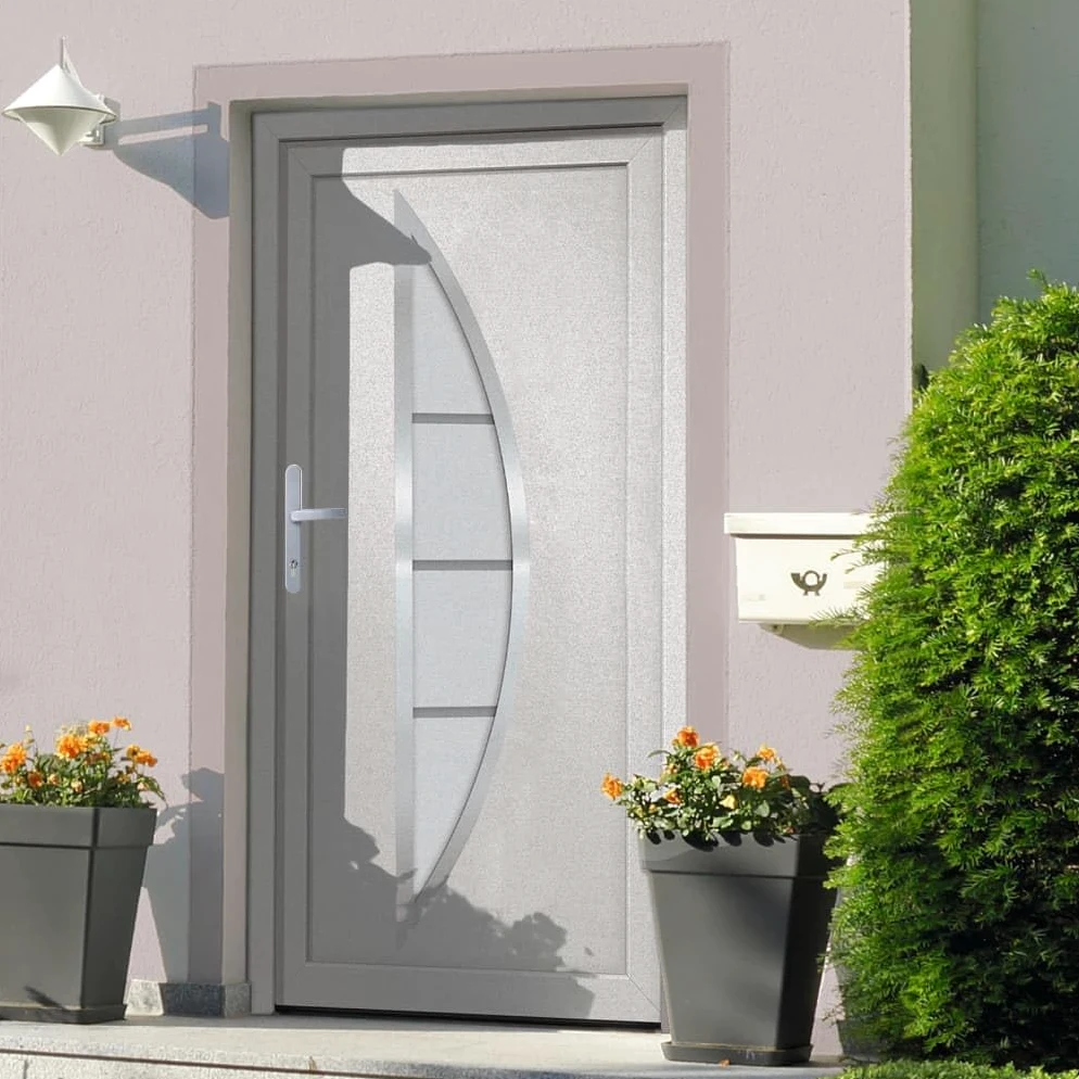 VidaXL Porta Bianca 108x208 cm, porta di ingresso in PVC