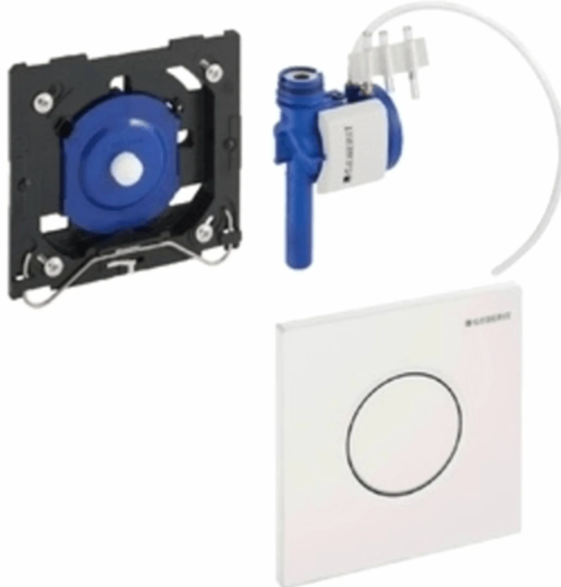 Geberit, Impianto di scarico manuale a comando pneumatico HyTouch per orinatoio, Design Sigma01 Bianco, 116.011.11.5