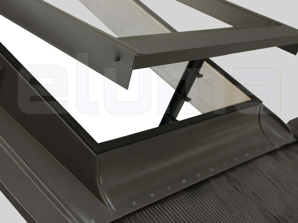 Lucernario - Finestra per tetto "BASIC VASISTAS" Vetro singolo Temperato 4 mm/Finestra per uscita sul tetto/Made in Italy (48x72 Base x Altezza)