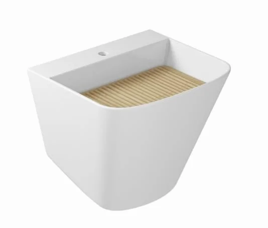 GALASSIA Lavabo/lavatoio cm.55 x 45 Meg11 Pro (asse in legno inclusa)