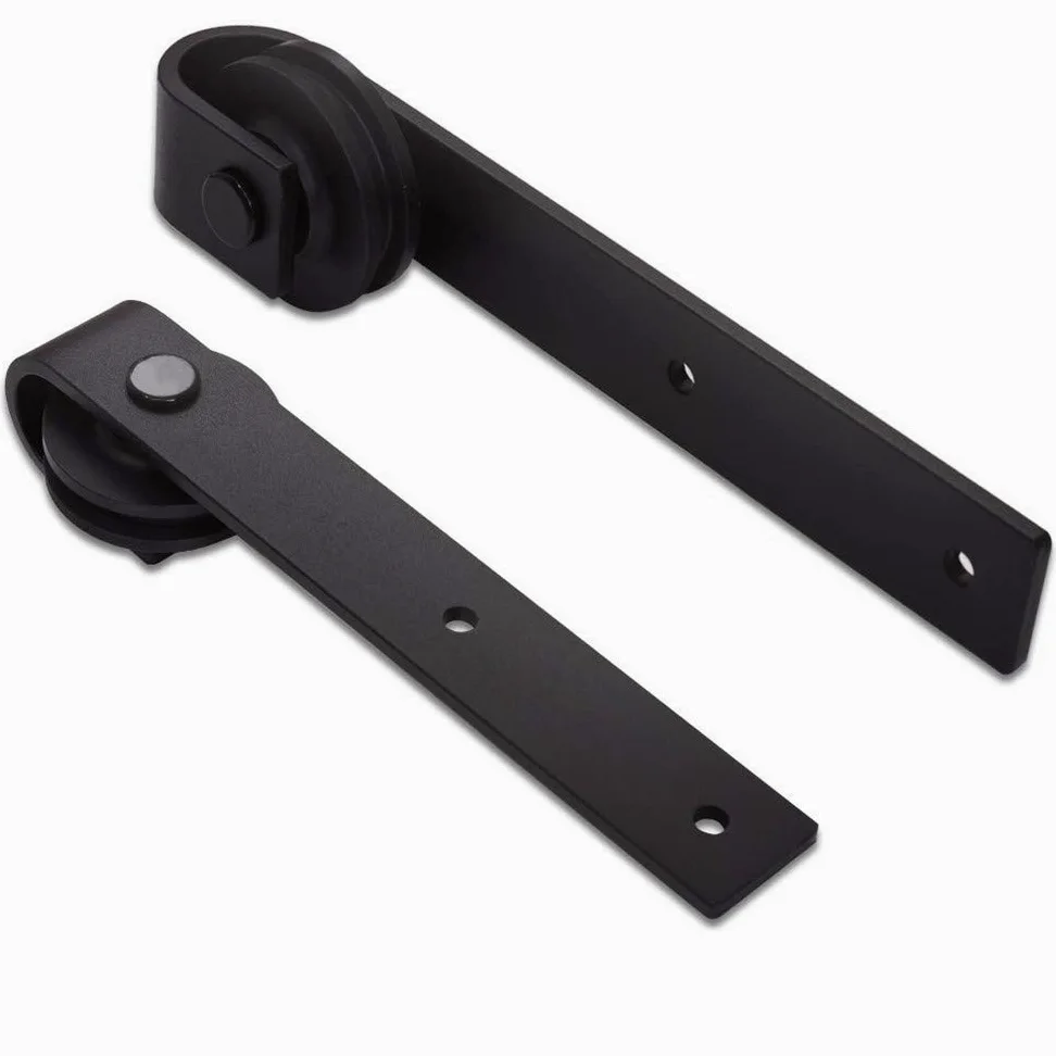 CCJH 2.46M/8FT Hardware Kit di guida per porta scorrevole, binario porta scorrevole a doppia porta per una porta sospesa in legno