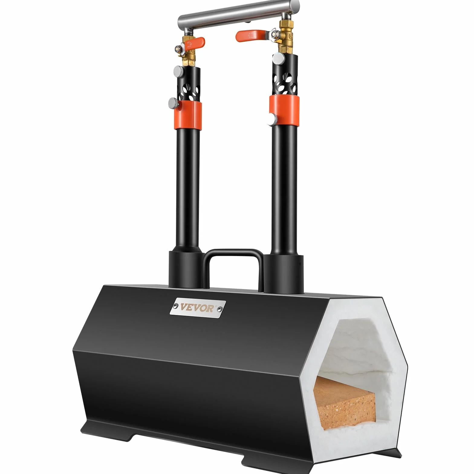 VEVOR Forgia a Gas Propano Doppio Bruciatore Esagonale per Coltelli Utensili da Garage Officina, Forgia a Gas Propano 2 Bruciatori Portabile, Forgia a Gas per Fabbricazione di Coltelli Max. da 1426 ℃