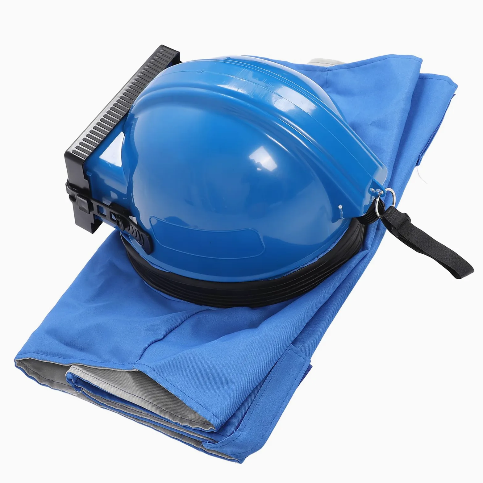 Casco Sabbiatura Professionale con Lenti Regolabili Doppio Strato Flusso Aria per Pittura Taglio Pulizia