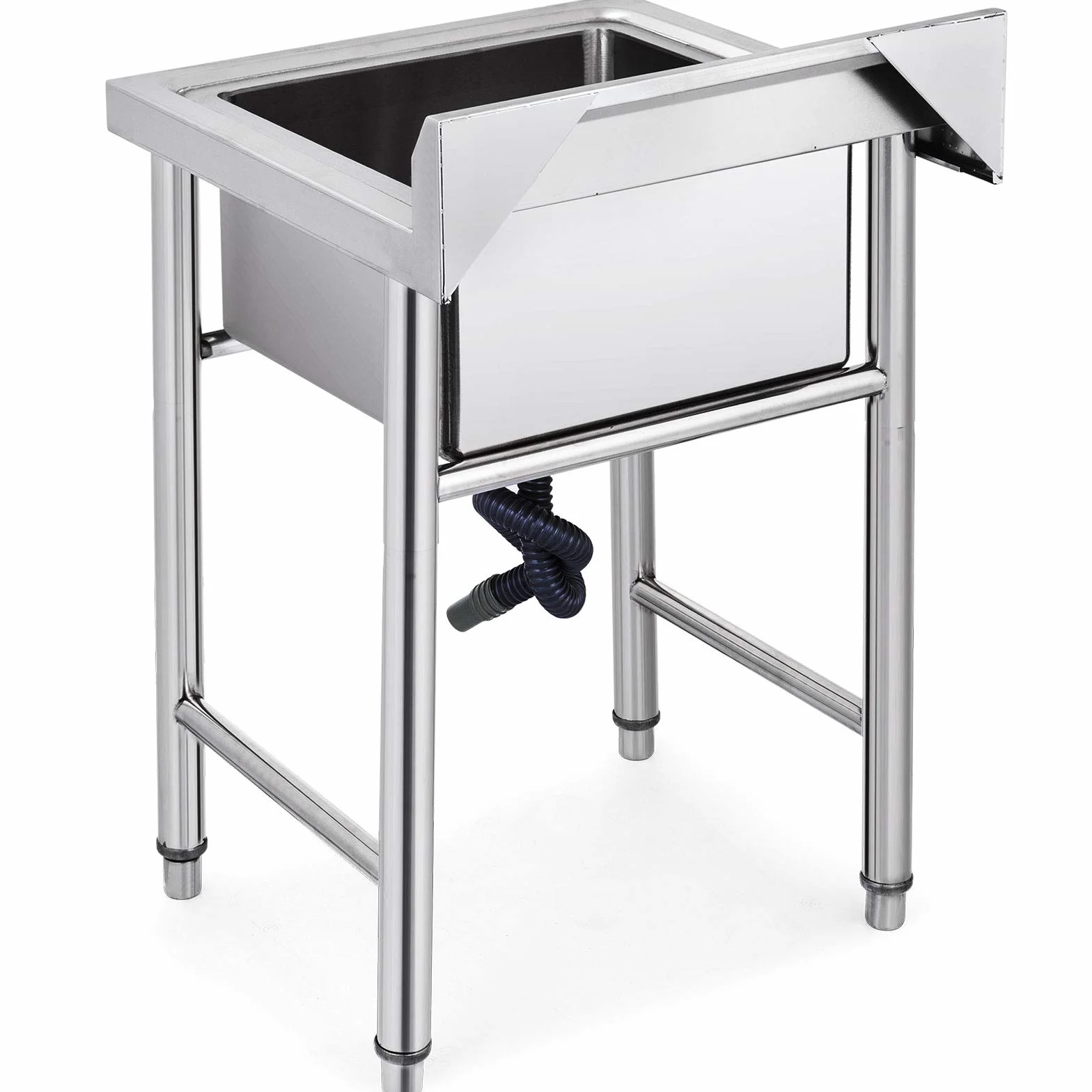 VEVOR Lavello da cucina fatto a mano in acciaio inox 1 vano 17,5 x 10 x 16,5 pollici Lavello sottobar Agriturismo Cafe Shop Ospedale