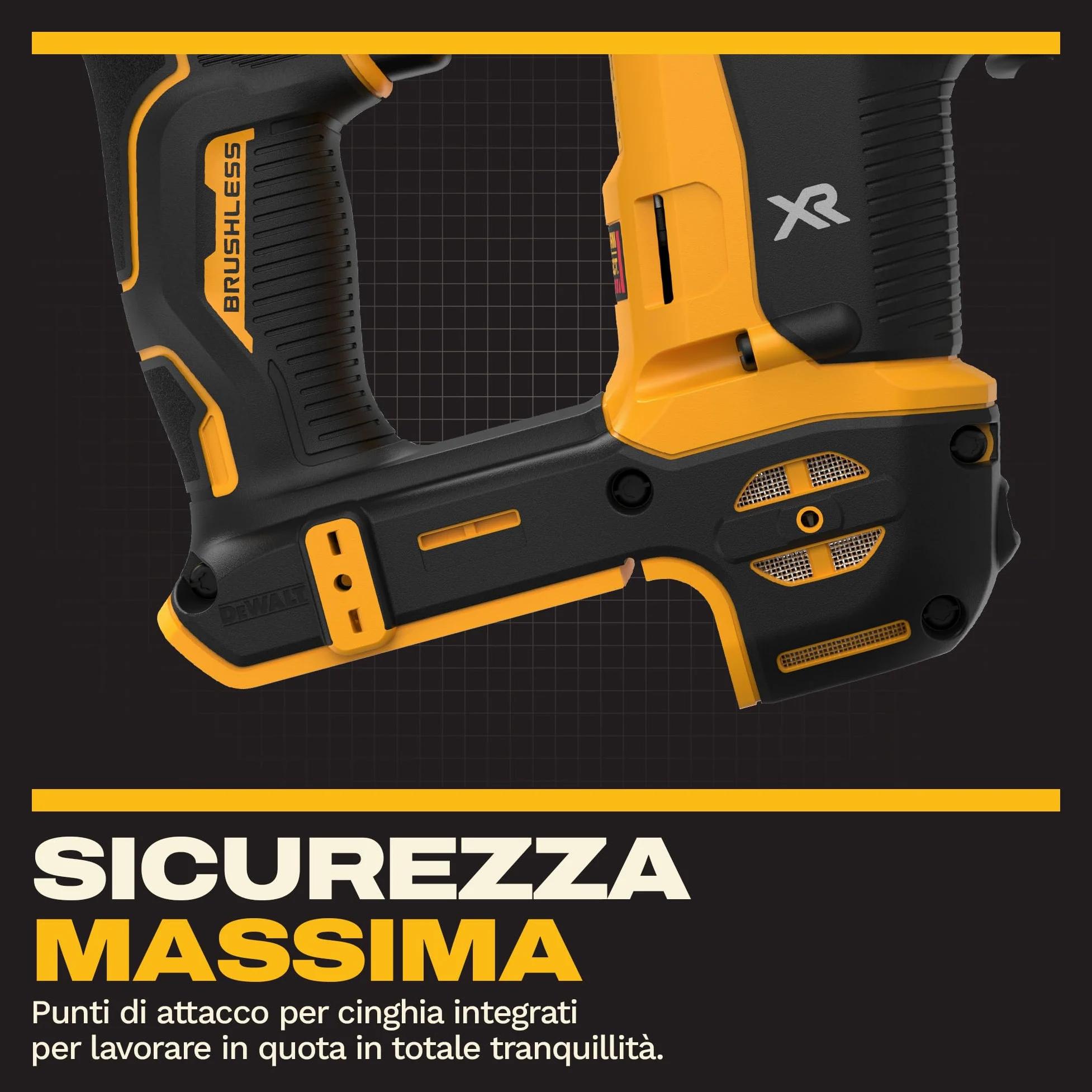 DEWALT Trapano a percussione 18V XR SDS PLUS 16mm, solo utensile, DCH172N-XJ