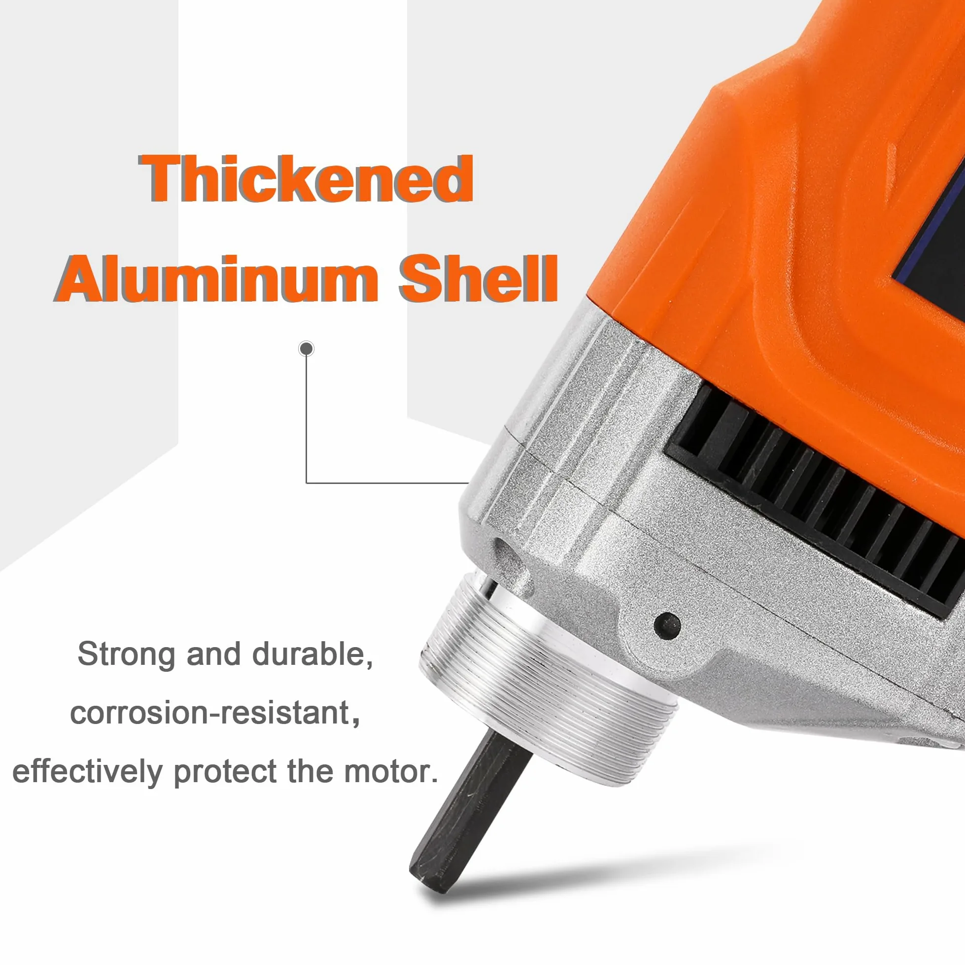 Hanchen Vibratore per Calcestruzzo Elettrico Industriale Motore Vibrante per Calcestruzzo Alta Potenza 1280W Diametro 35mm con Tubo 1.5/2m Portatile CE (Tubo 2m)