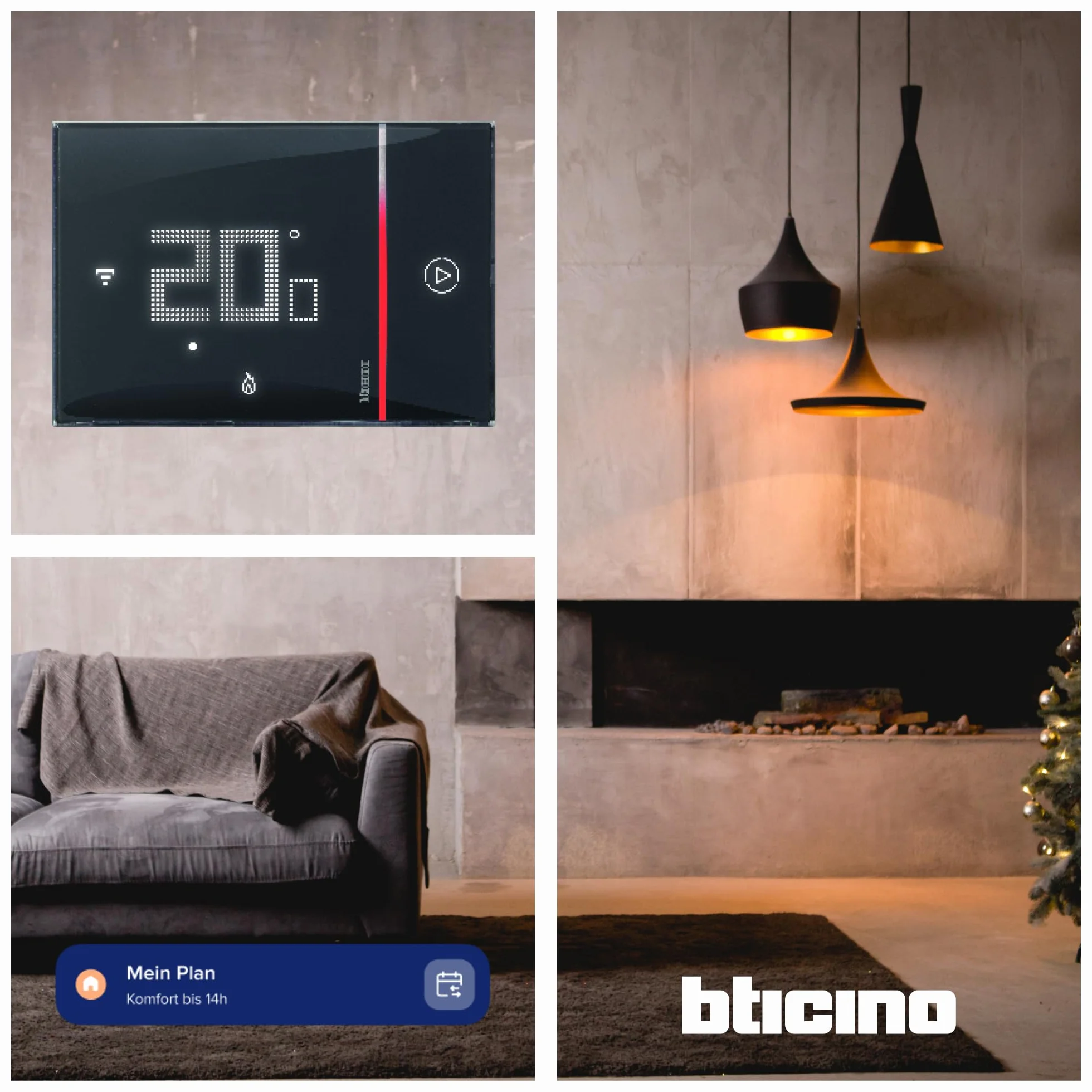 Bticino Termostato WiFi intelligente Smarther2 with Netatmo XG8002, Incasso, Nero - versione professionale