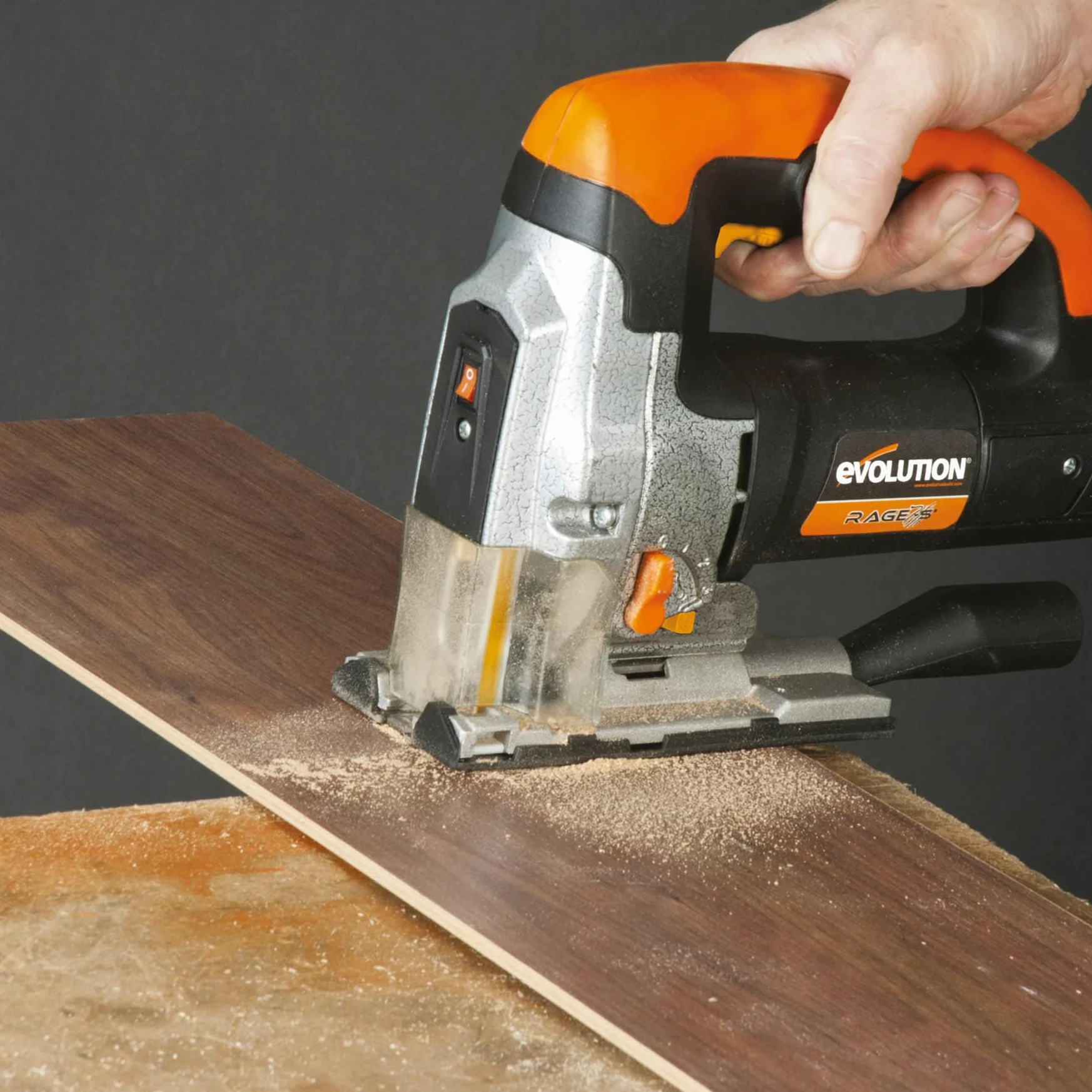 Evolution Power Tools Rage 7-S Seghetto multiuso - Taglio su legno, acciaio, plastica e molto altro - 5 lame incluse - 710 W