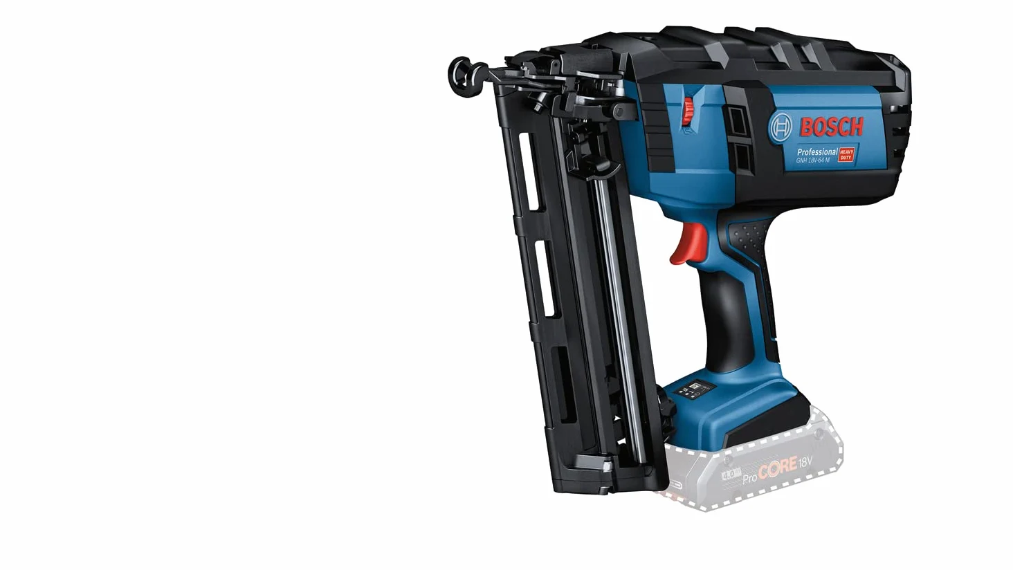 Bosch Professional 18V System Chiodatrice a Batteria Gnh 18V-64 M (Ø Chiodi Max. 1,6 Mm, Lung. Chiodi 64 Mm, 2 Batterie Procore18V 4.0Ah, Caricabatteria Gal 18V-40, in L-Boxx 136)