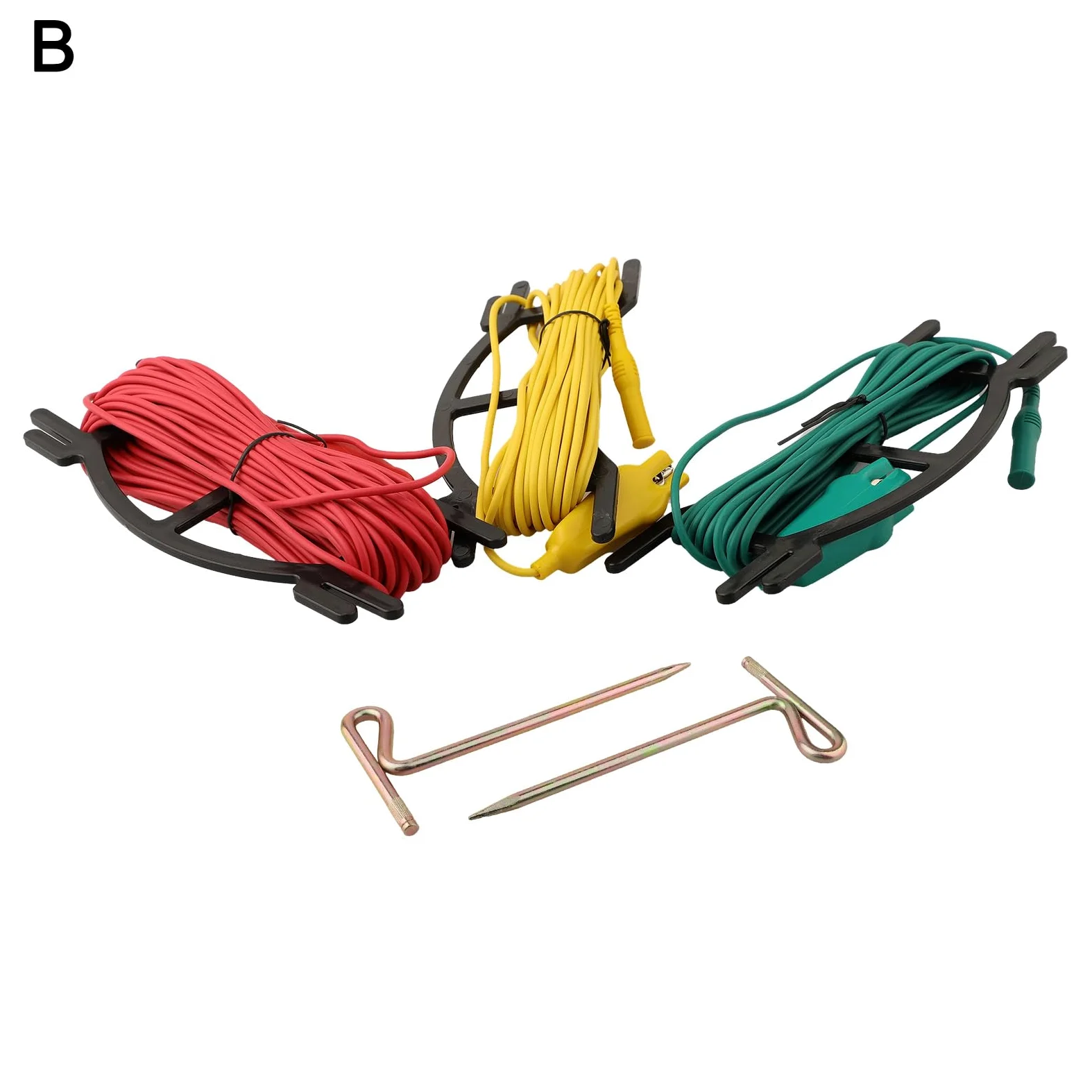 Accessori per misuratori digitali di Resistenza di Terra — Puntali di Test a 3 Colori + Picchetti di Terra